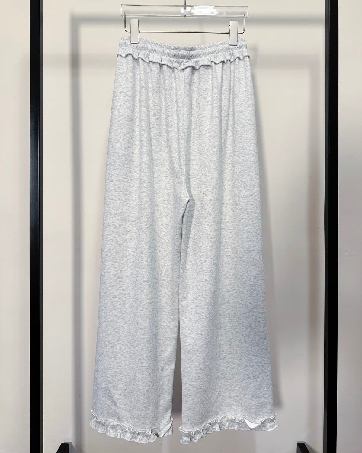 aalis LILIA TWO ruffle hem track pants (Heather Grey)