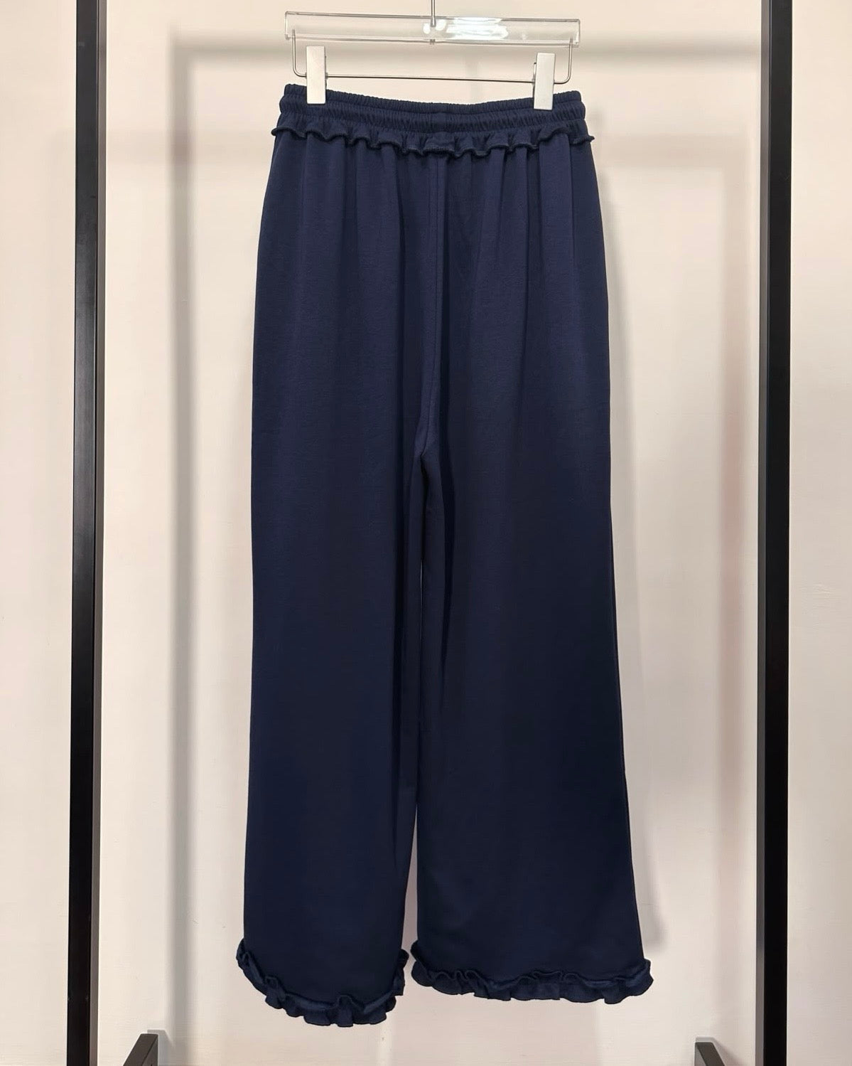 aalis LILIA TWO ruffle hem track pants (Navy)