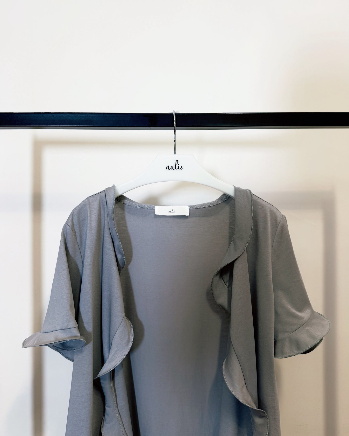 aalis TOSSY ruffle knit cardigan (Grey)
