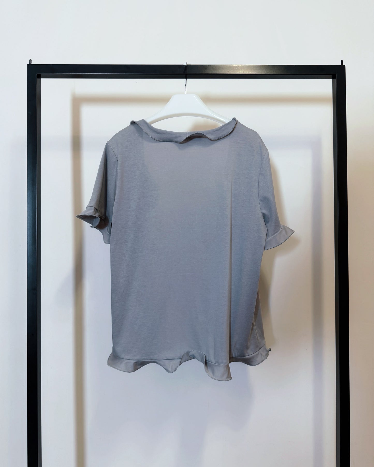 aalis TOSSY ruffle knit cardigan (Grey)