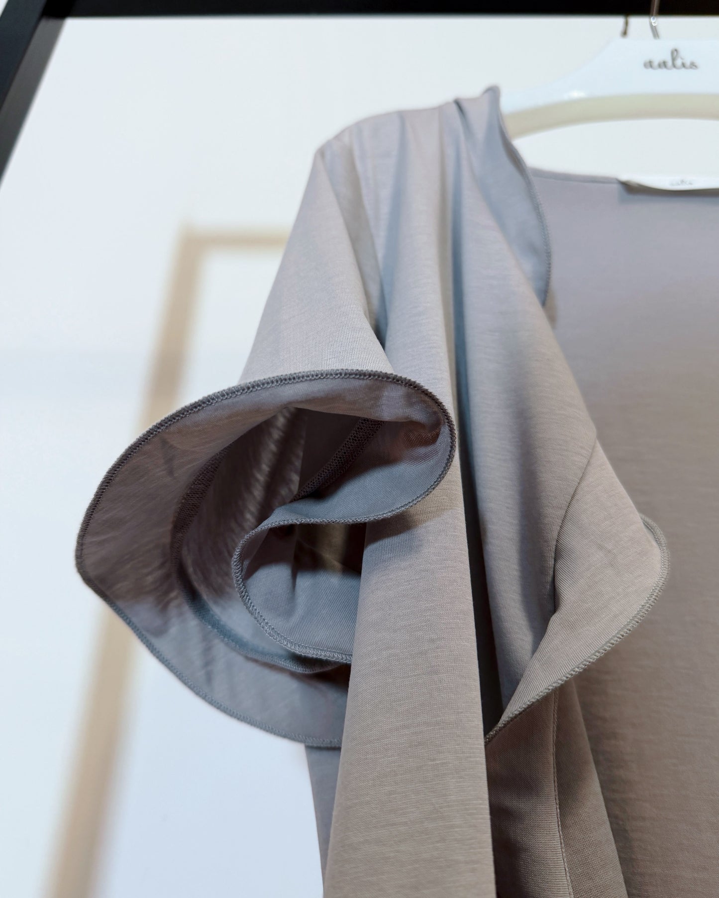 aalis TOSSY ruffle knit cardigan (Grey)