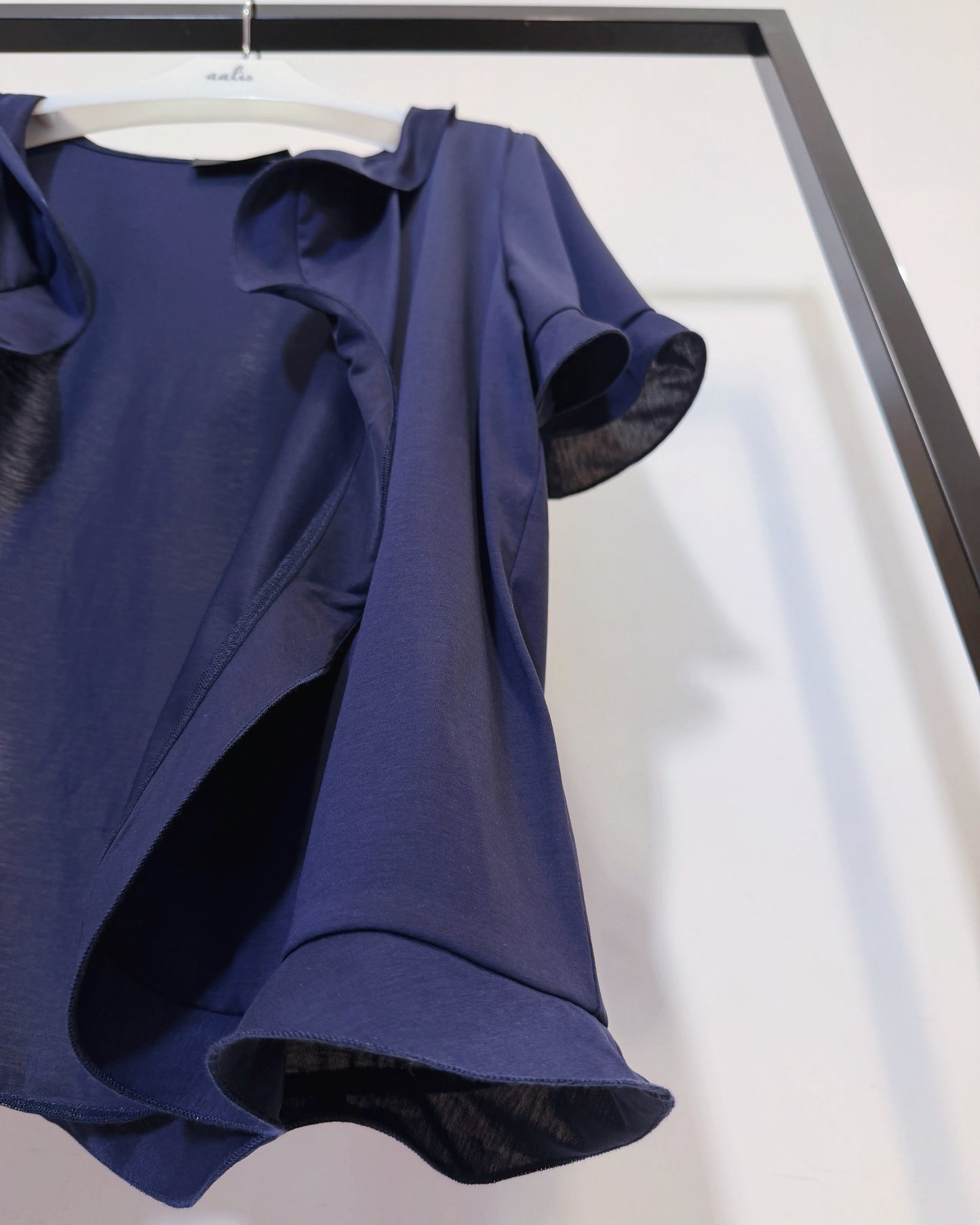 aalis TOSSY ruffle knit cardigan (Navy)