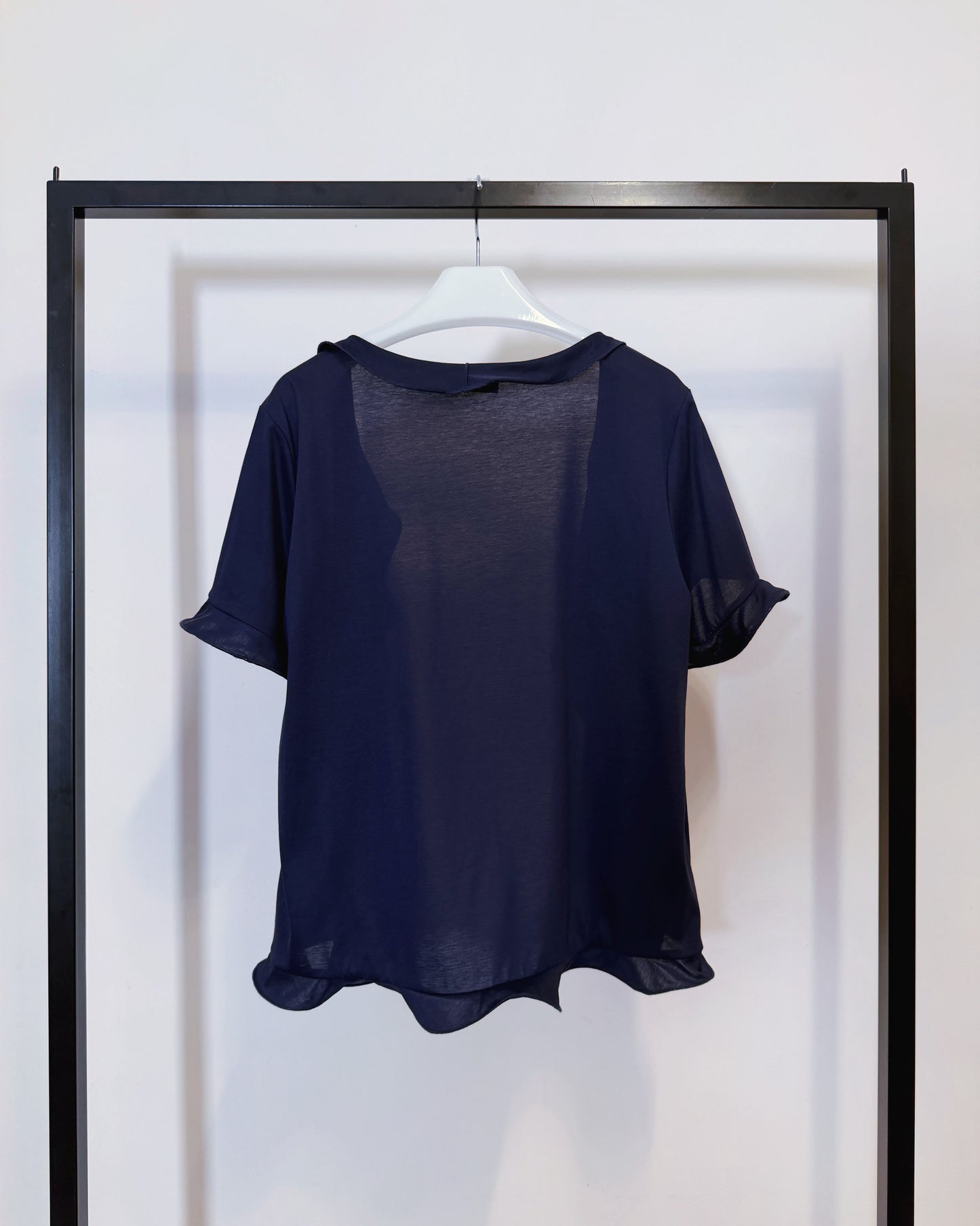aalis TOSSY ruffle knit cardigan (Navy)