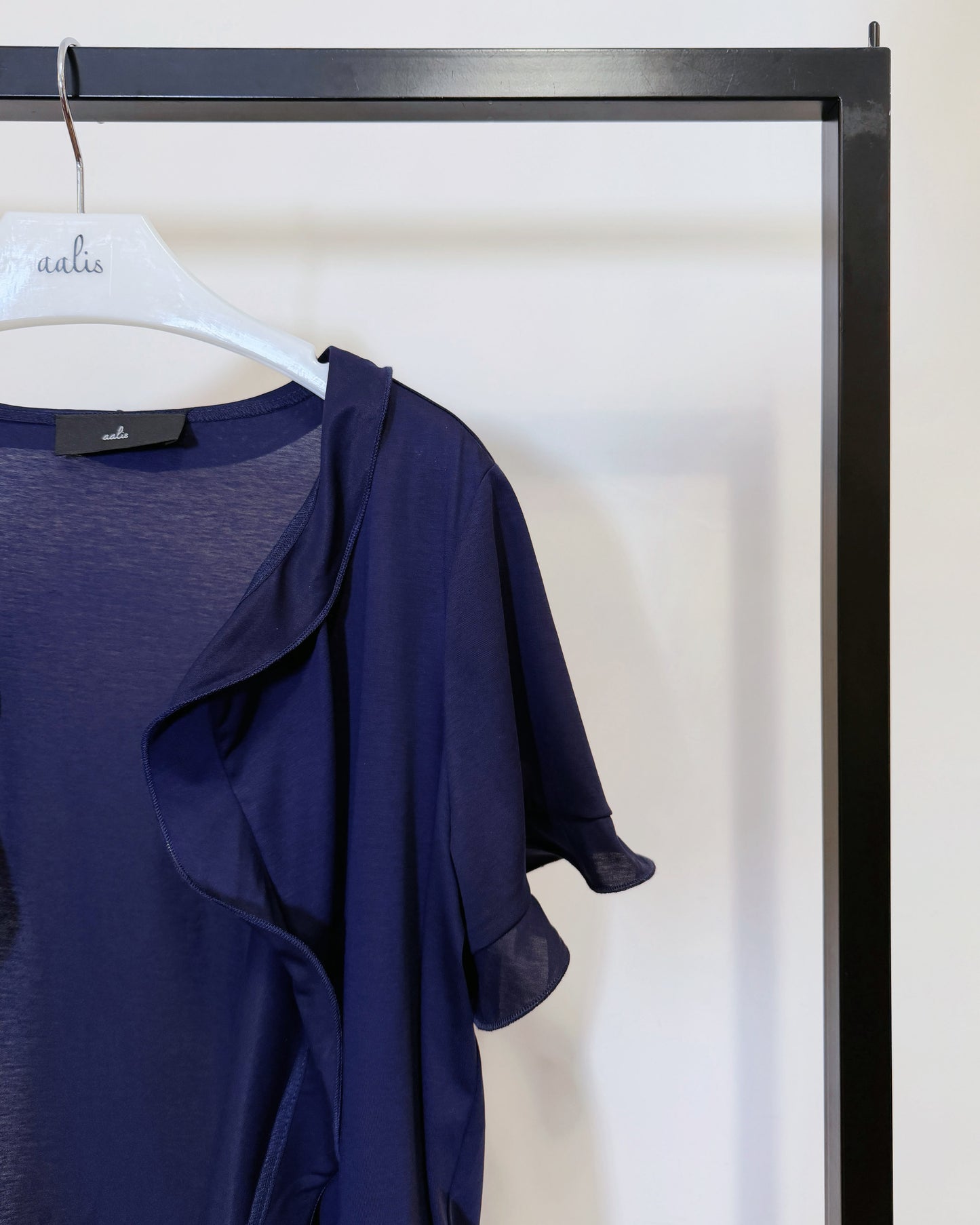 aalis TOSSY ruffle knit cardigan (Navy)