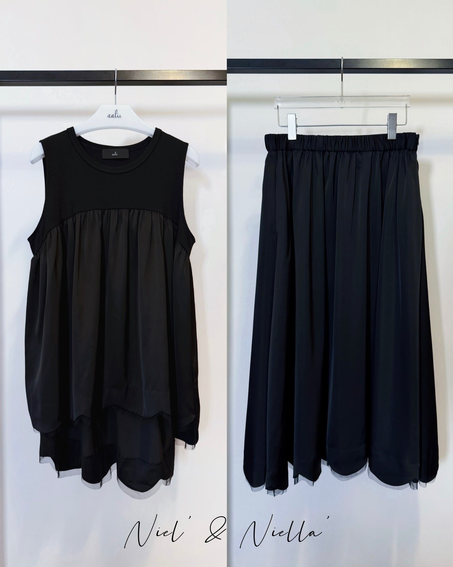 aalis NIEL scallop edge top (Black)