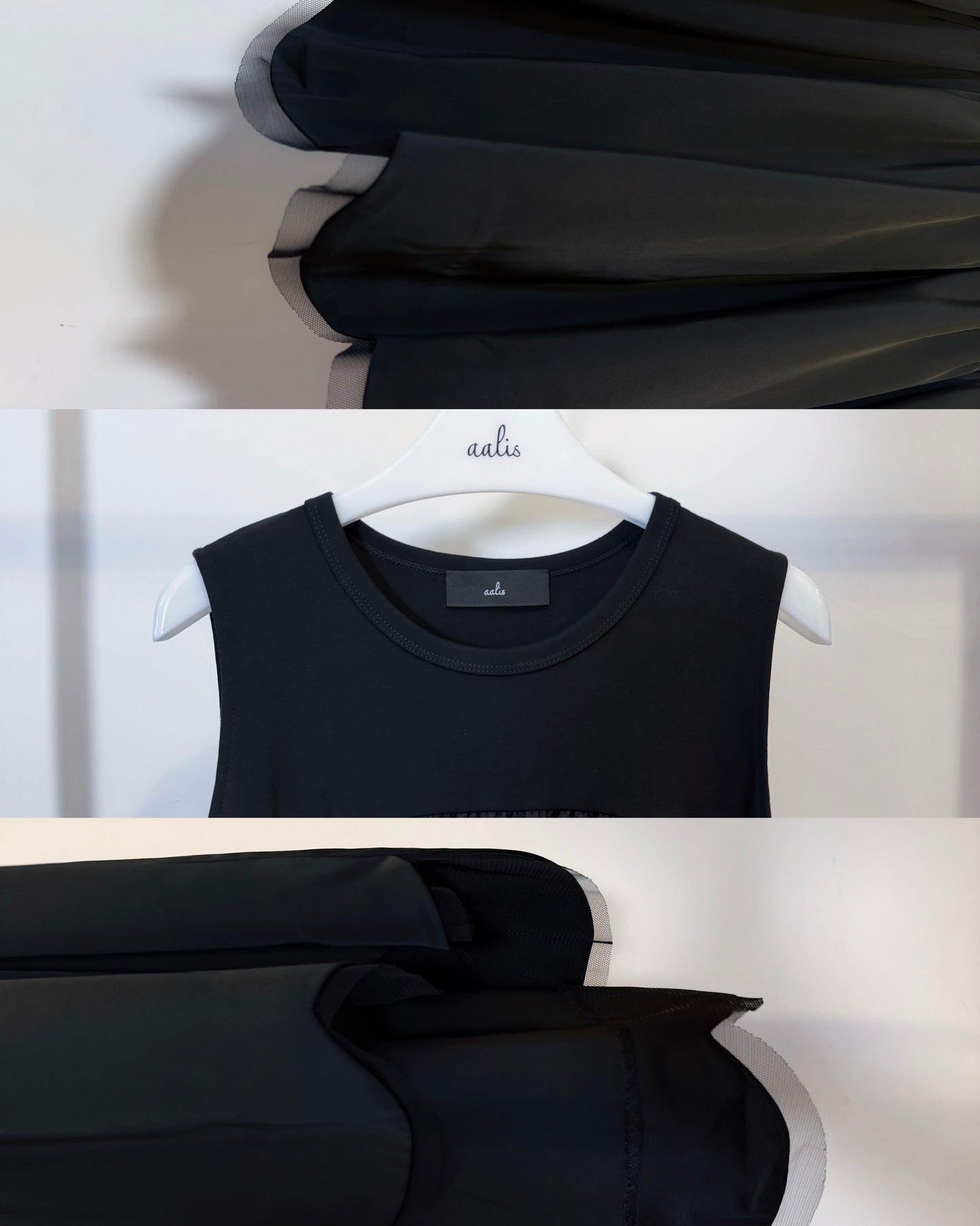 aalis NIEL scallop edge top (Black)