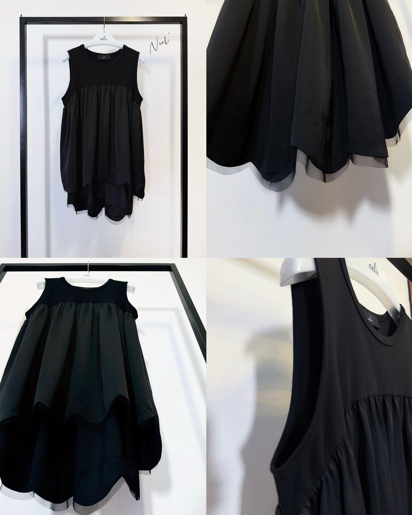 aalis NIEL scallop edge top (Black)