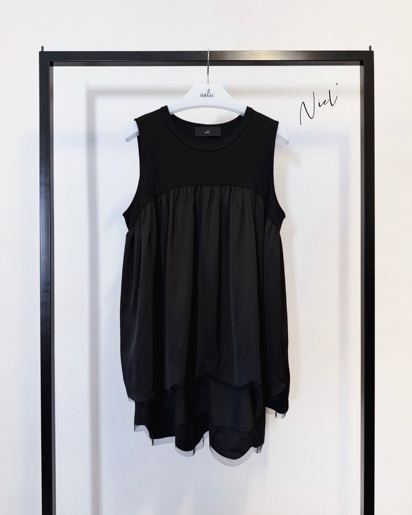 aalis NIEL scallop edge top (Black)