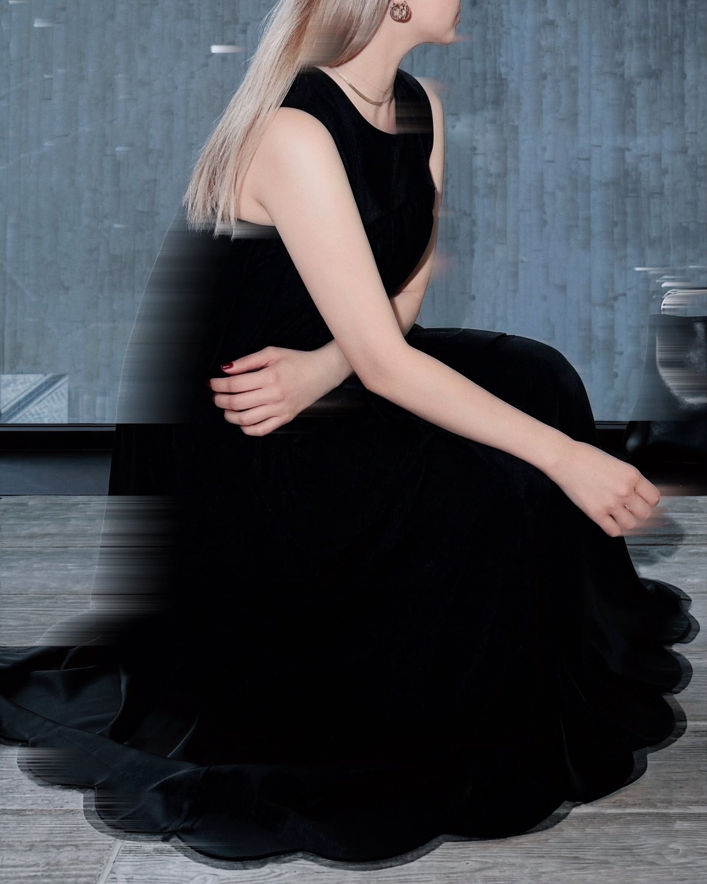 aalis NIELLA scallop edge skirt (Black)