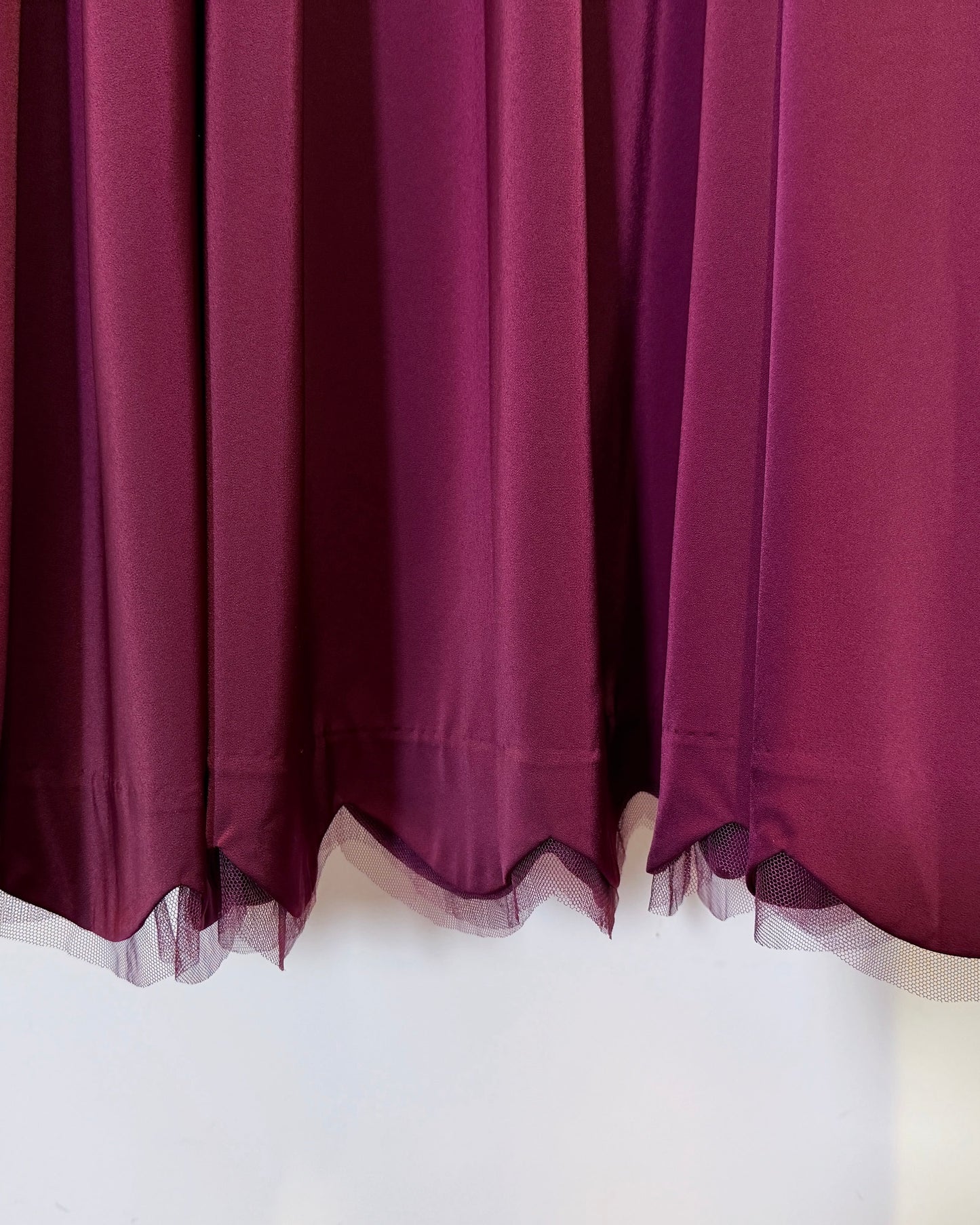 aalis NIELLA scallop edge skirt (Burgundy)