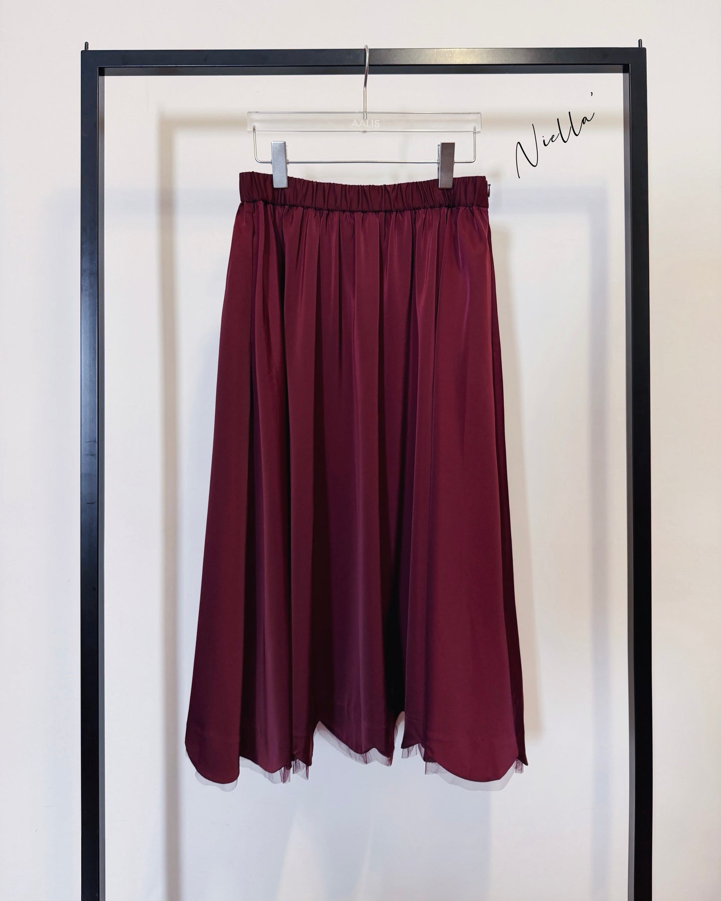 aalis NIELLA scallop edge skirt (Burgundy)