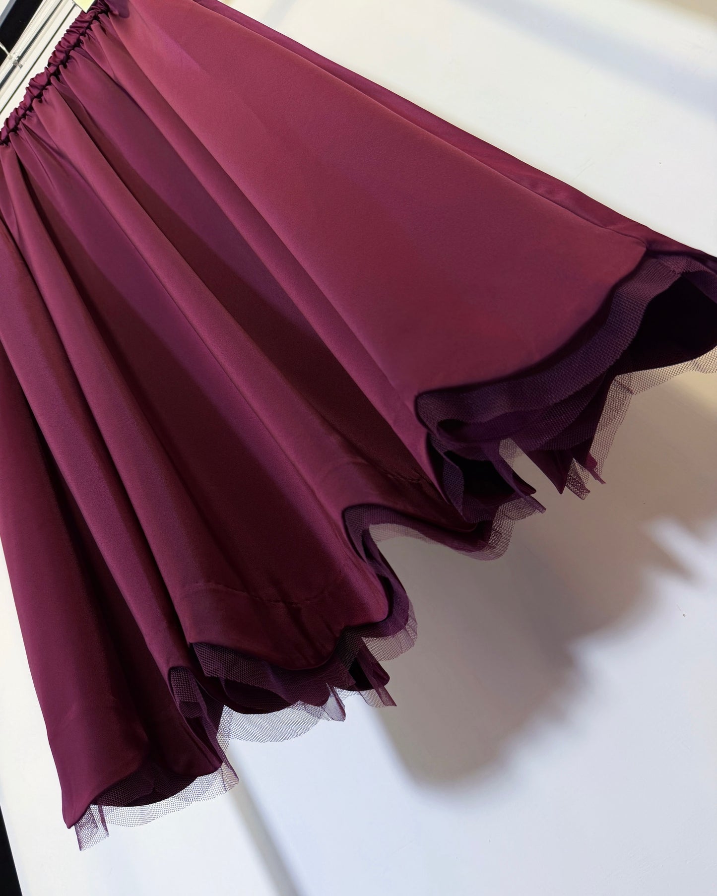 aalis NIELLA scallop edge skirt (Burgundy)
