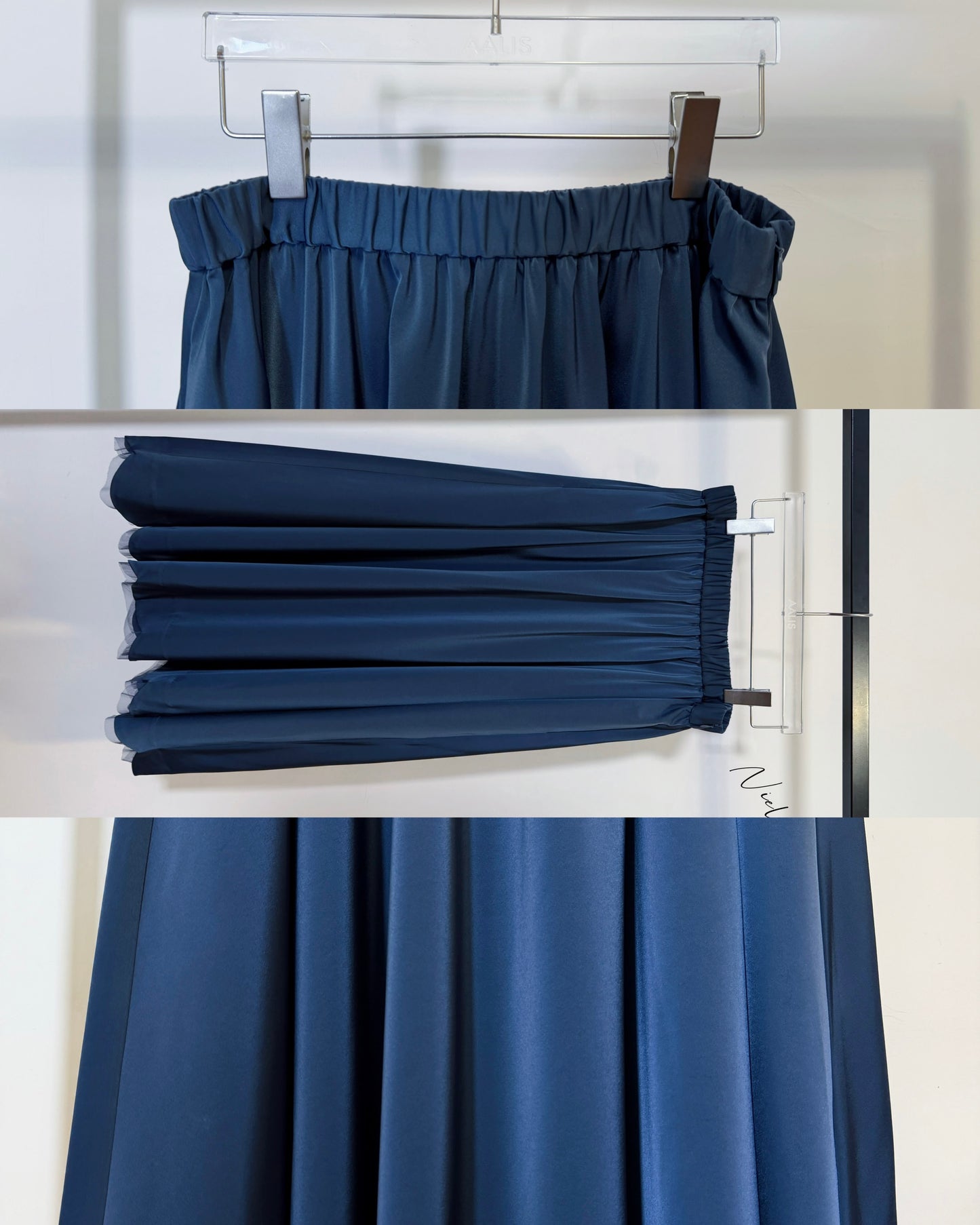 aalis NIELLA scallop edge skirt (Grey Blue)