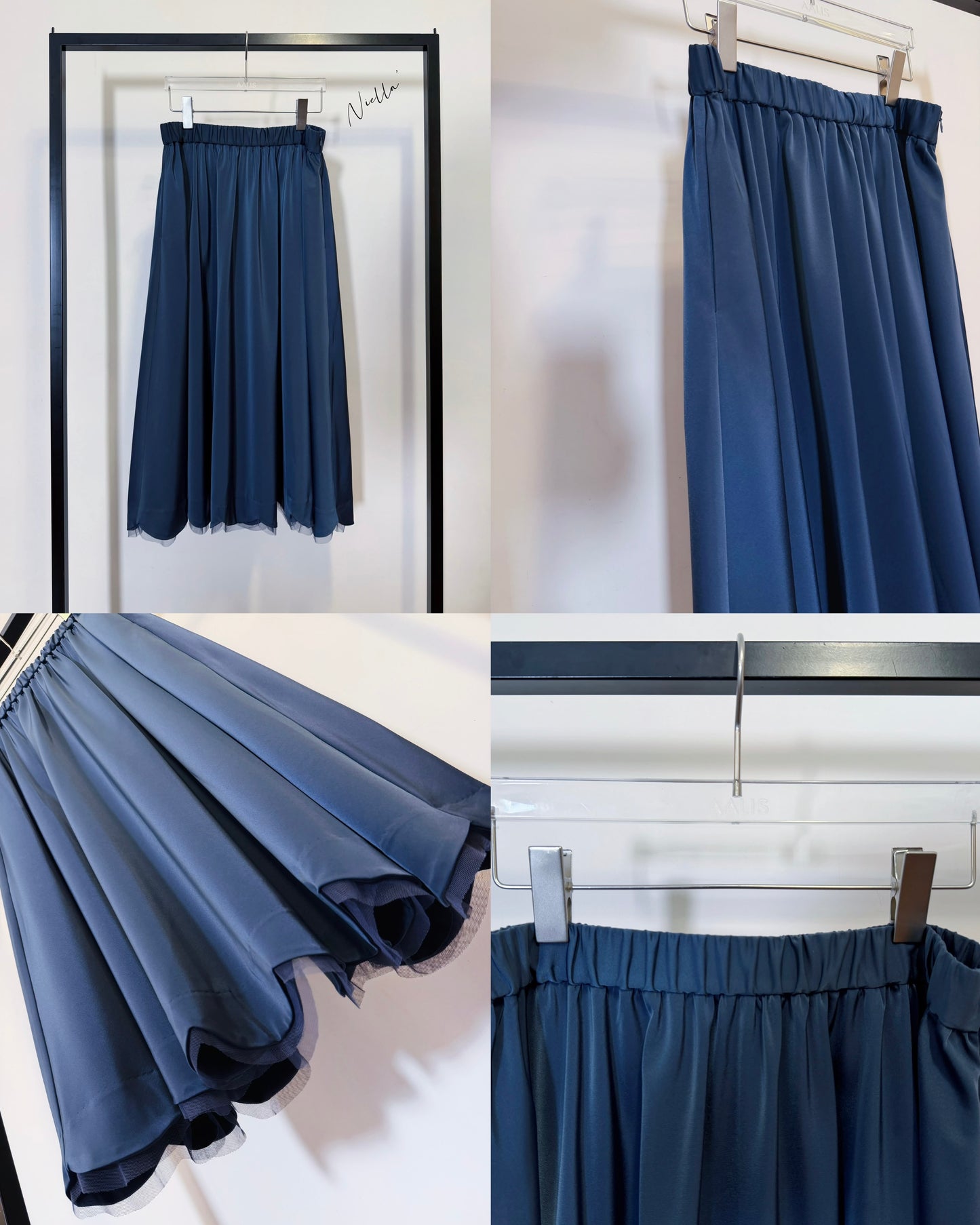 aalis NIELLA scallop edge skirt (Grey Blue)