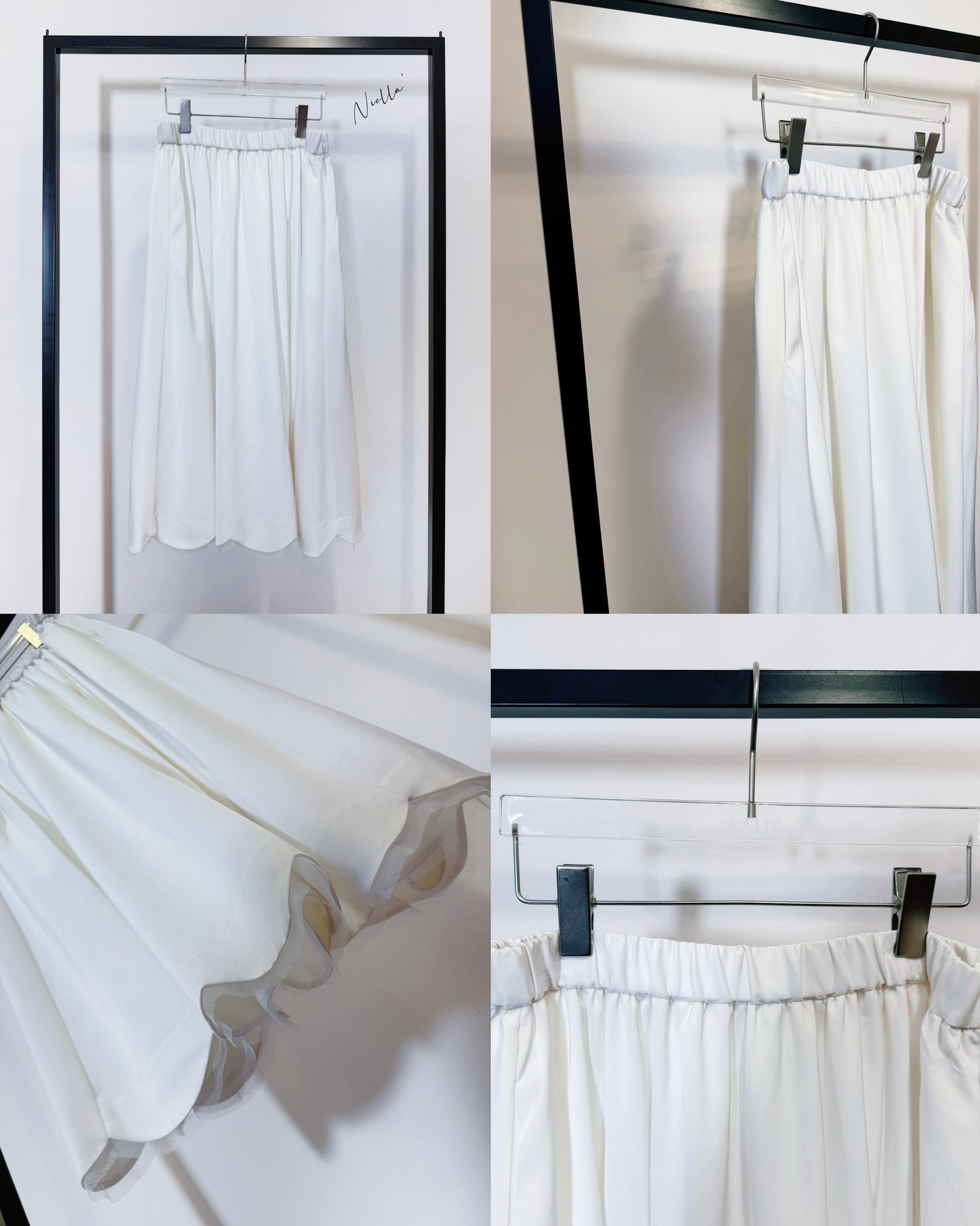 aalis NIELLA scallop edge skirt (White)