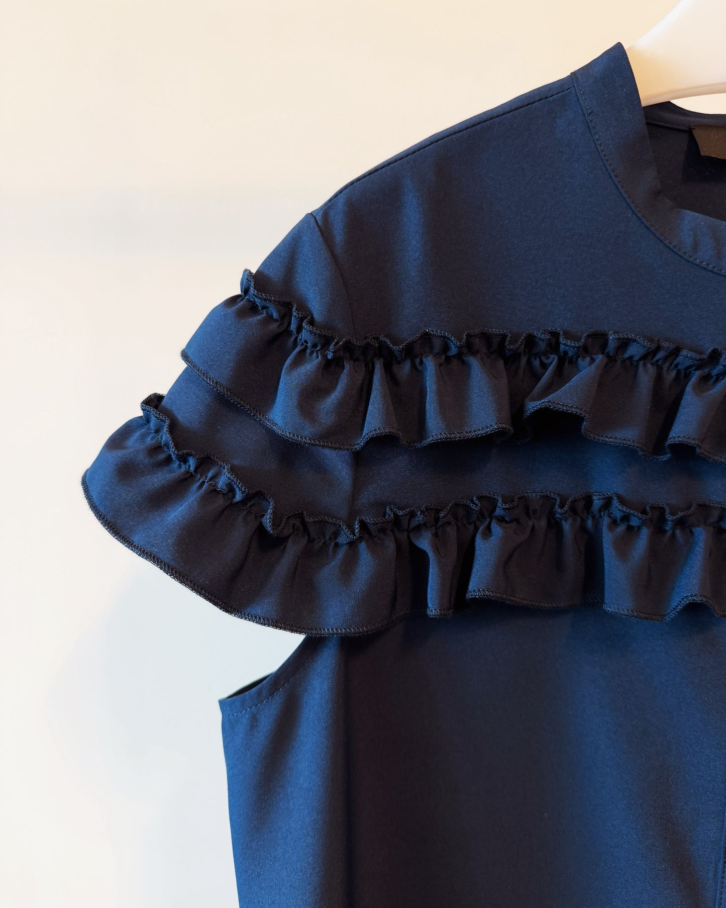aalis CARLOTTA two ruffles shirt (Dark Blue)
