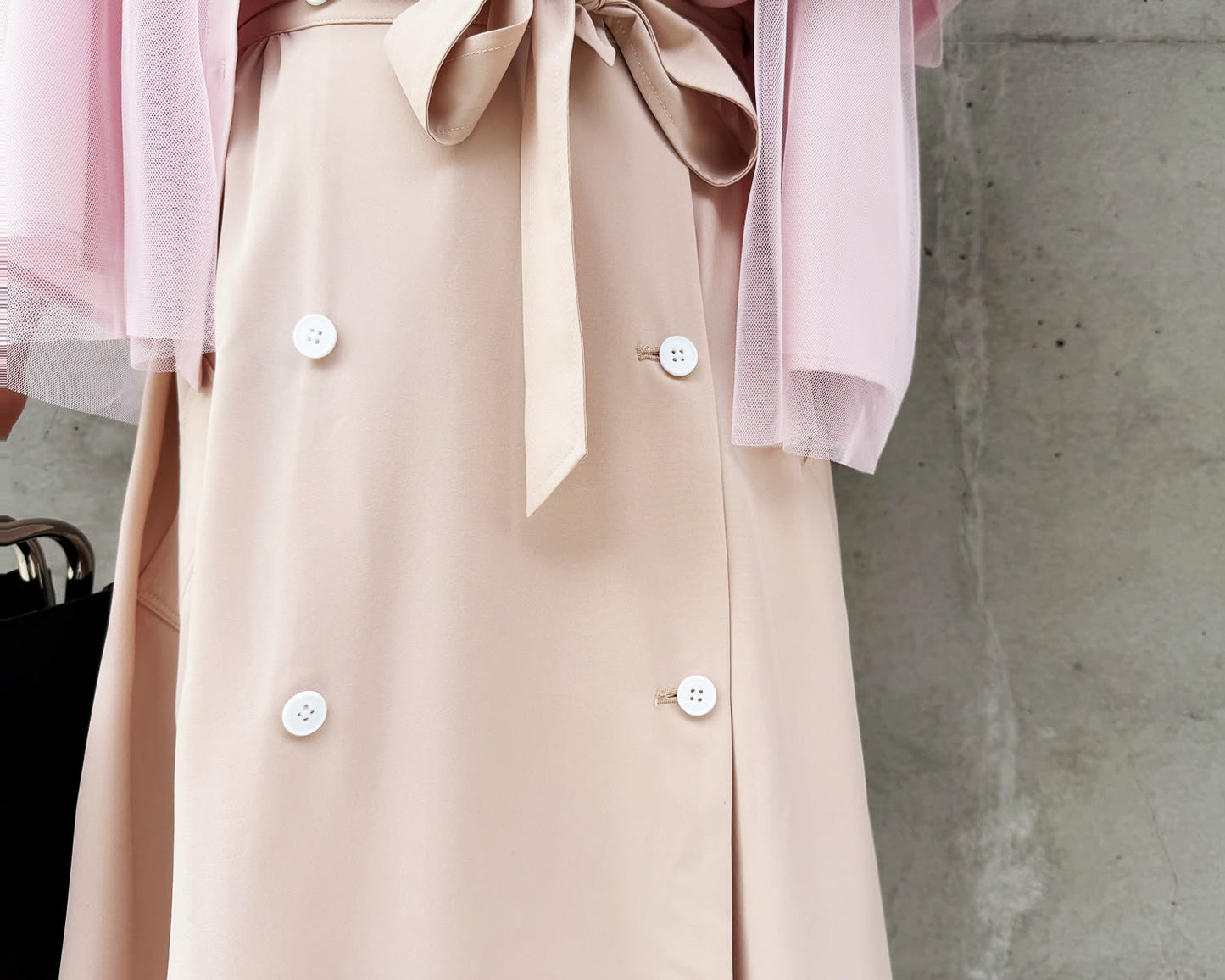 aalis AMADEA ruffle hem trench skirt (Nude)