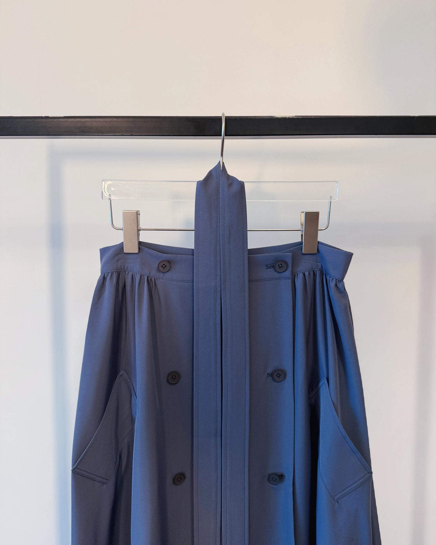 aalis AMADEA ruffle hem trench skirt (Purple Grey)