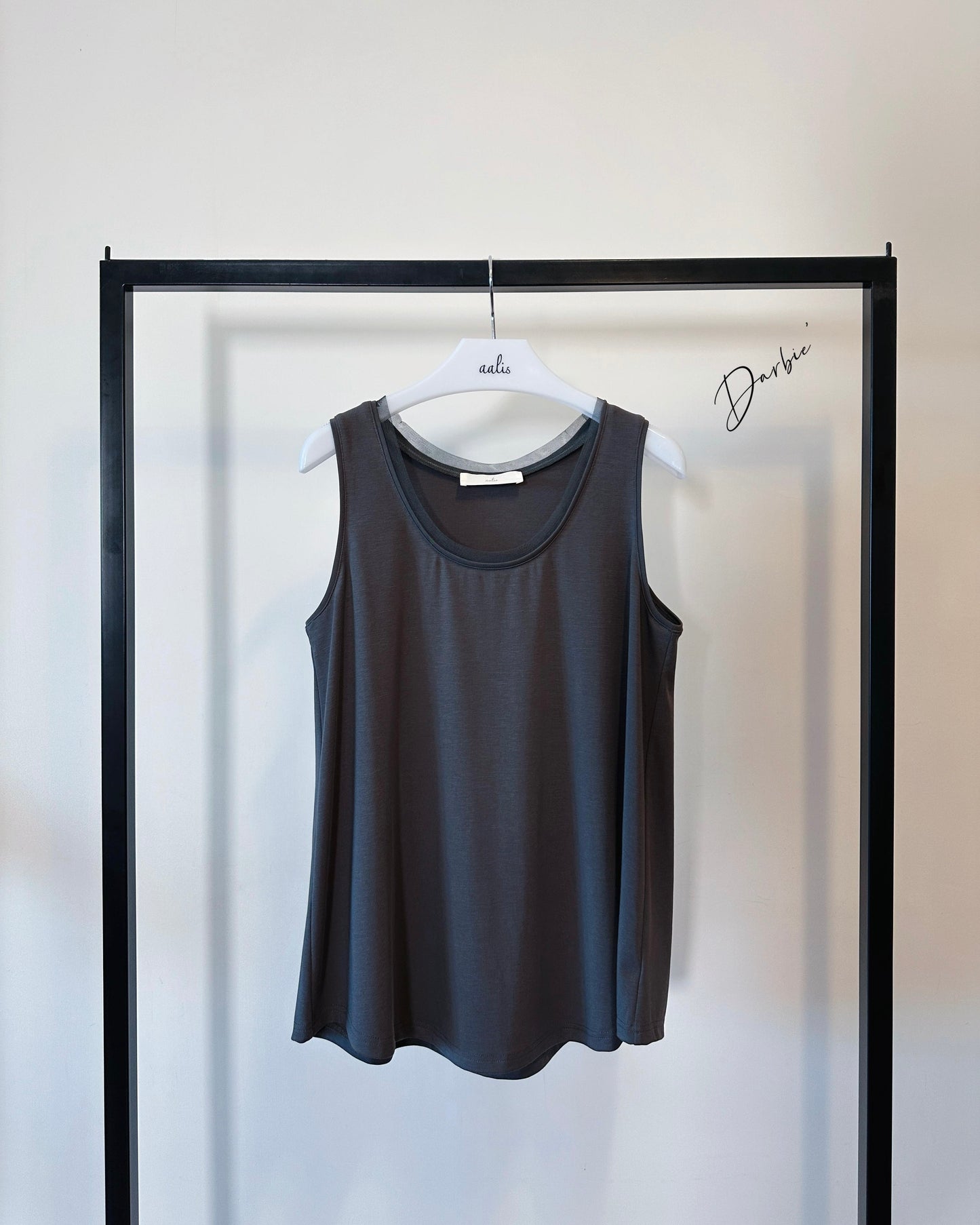 aalis DARBIE basic knit tank (Charcoal)