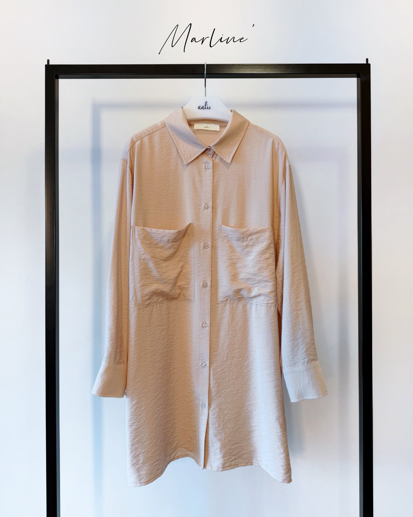 aalis MARLINE front pockets lace detail shirt (Pink)