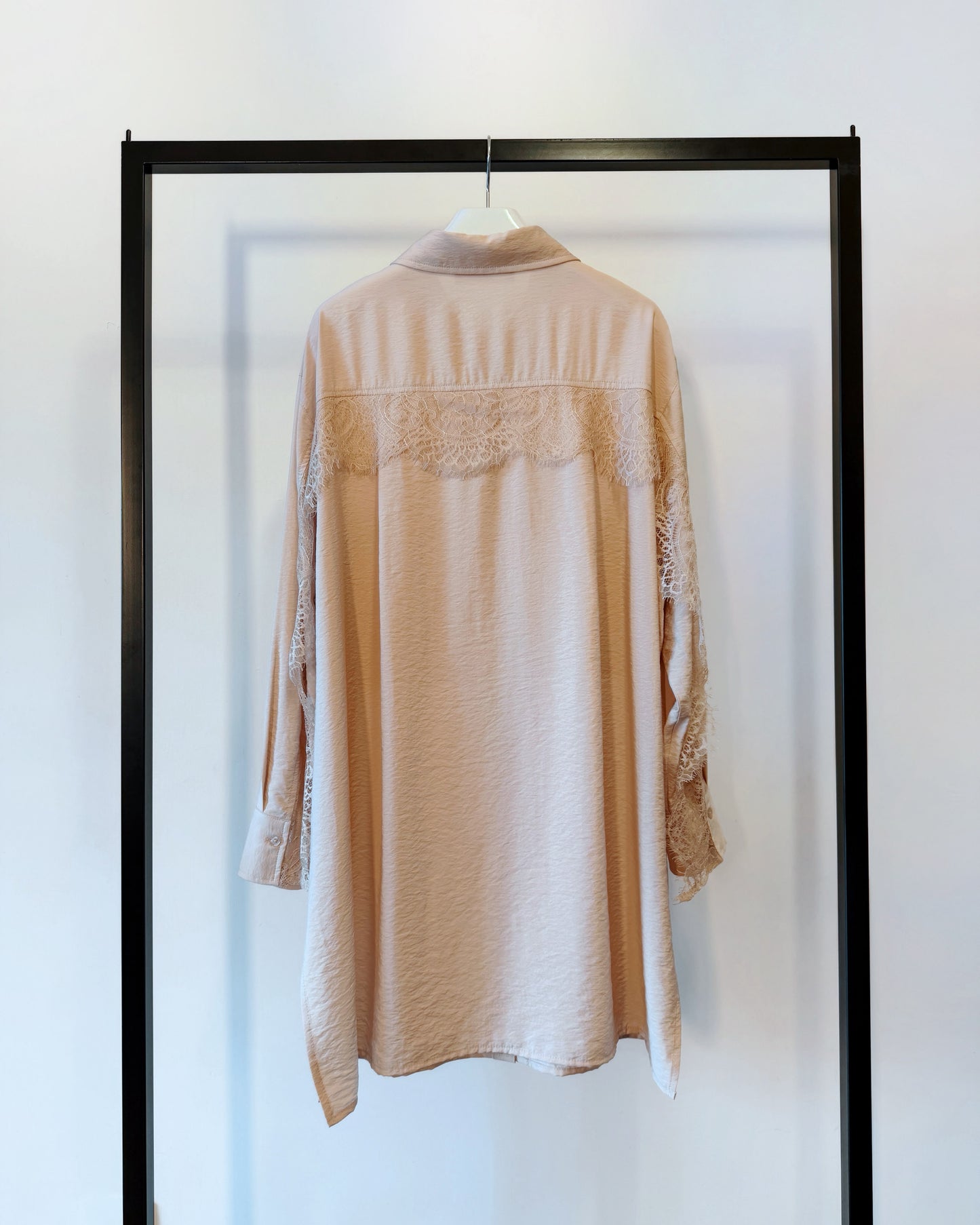 aalis MARLINE front pockets lace detail shirt (Pink)