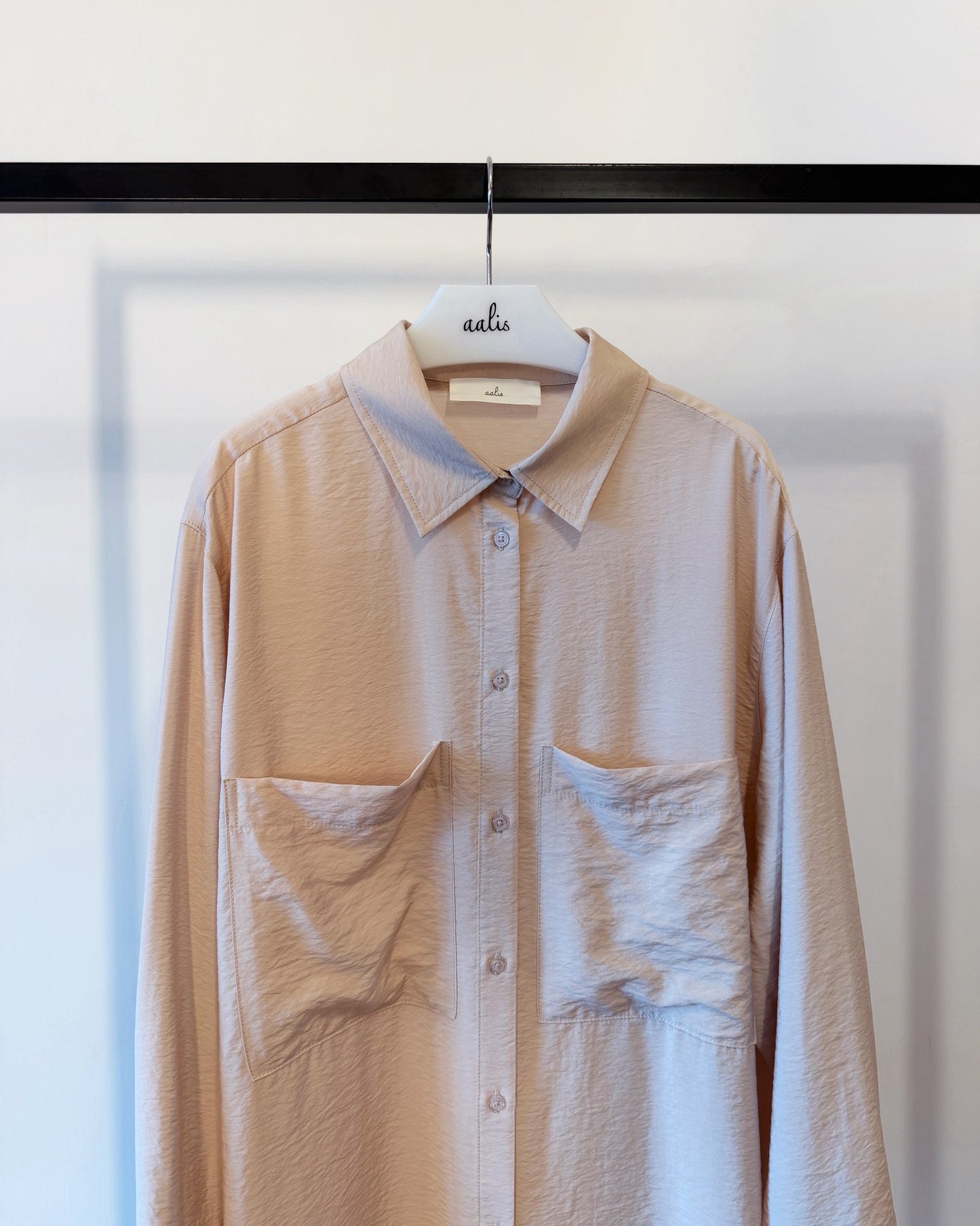 aalis MARLINE front pockets lace detail shirt (Pink)