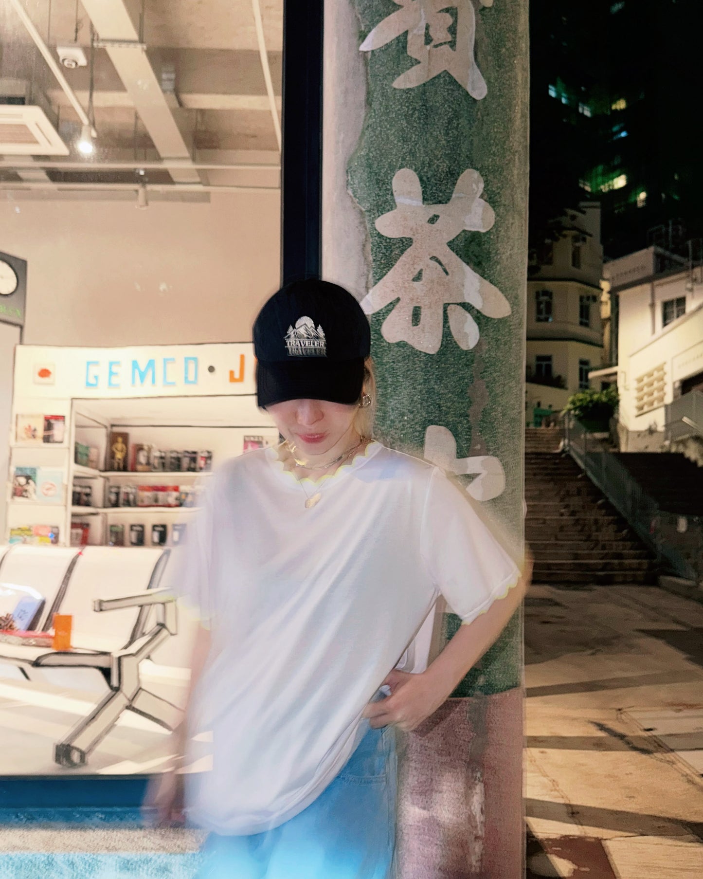 aalis METTA scallop edge relaxed tee (White)