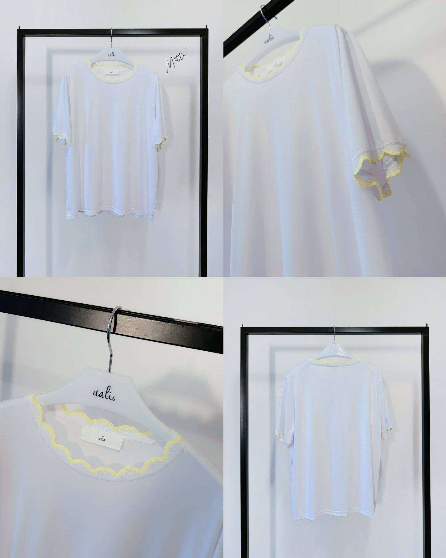 aalis METTA scallop edge relaxed tee (White)