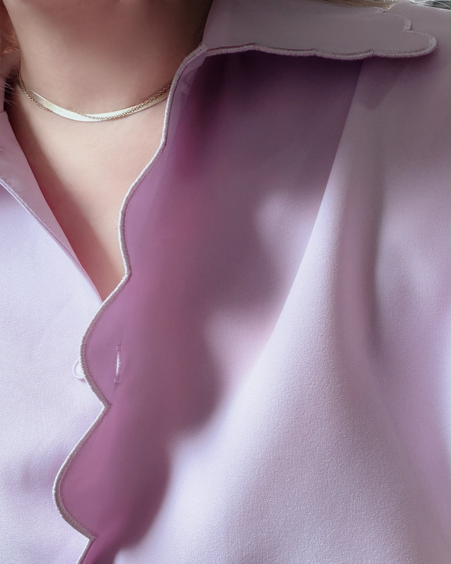 aalis TILLIE scallop edge short sleeves shirt (Lilac)