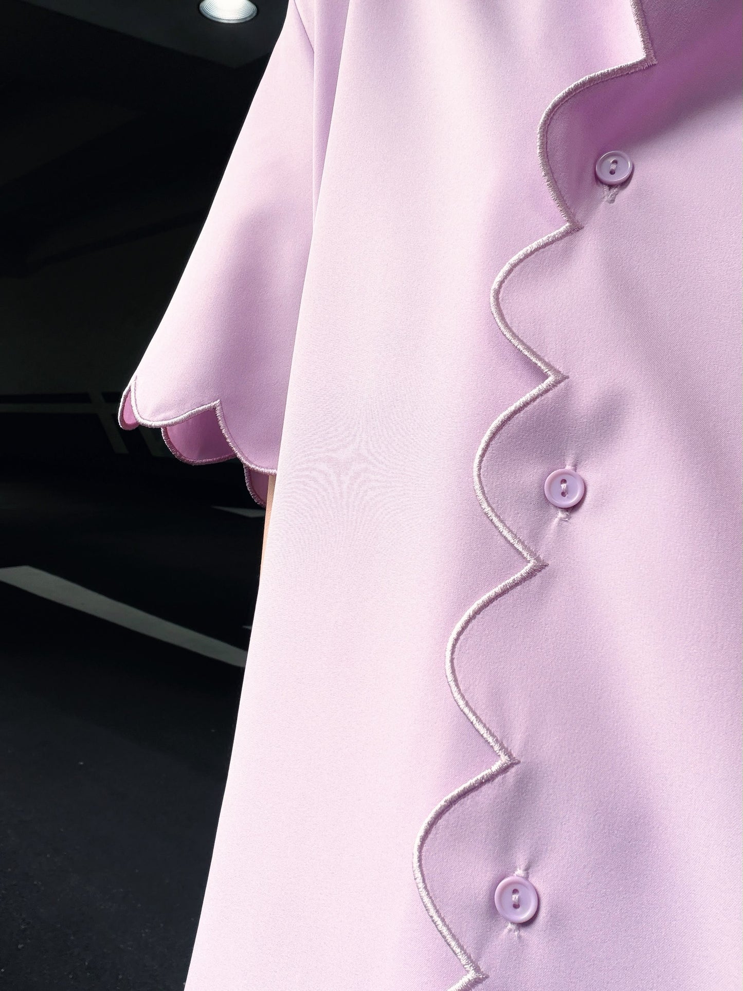 aalis TILLIE scallop edge short sleeves shirt (Lilac)