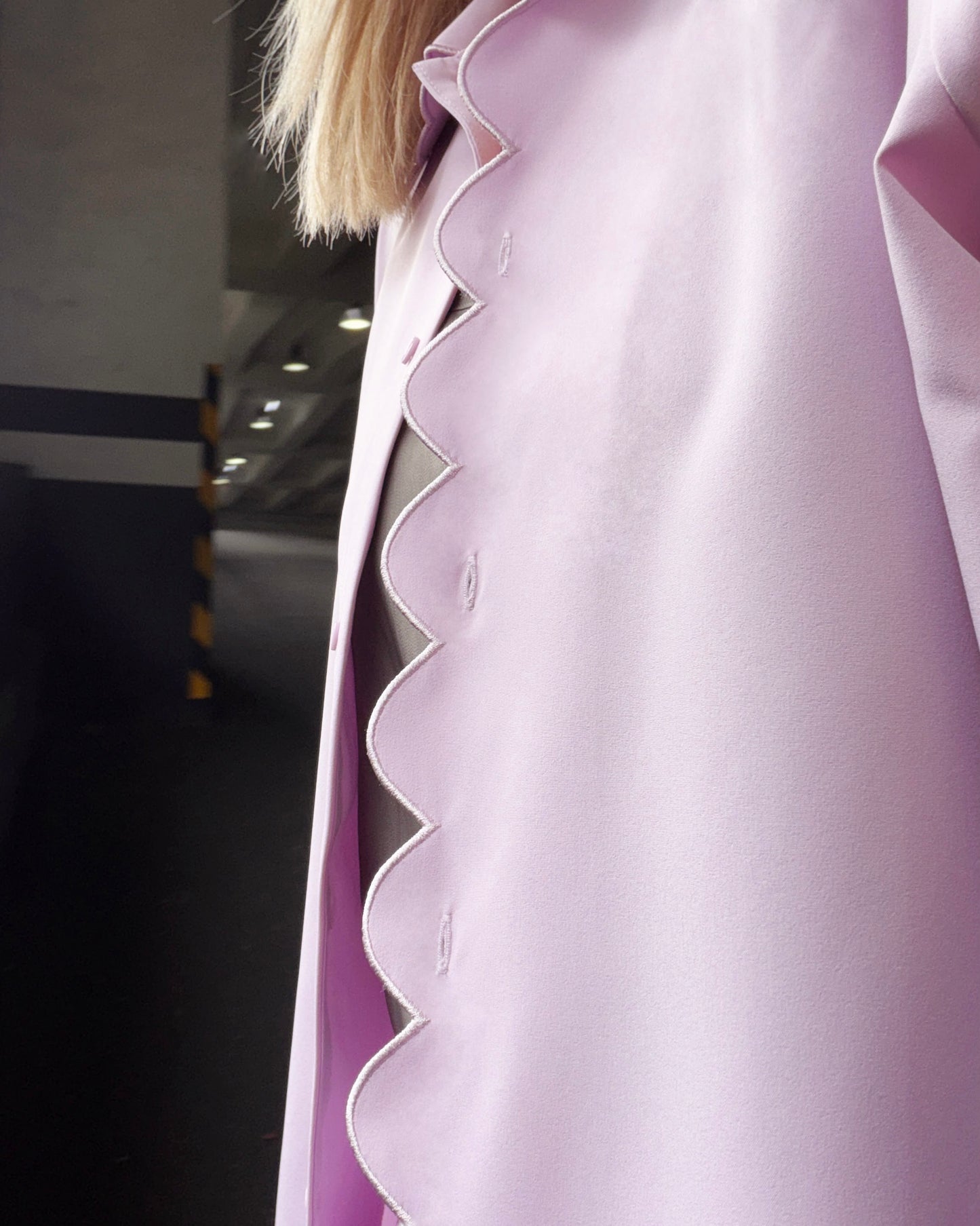 aalis TILLIE scallop edge short sleeves shirt (Lilac)
