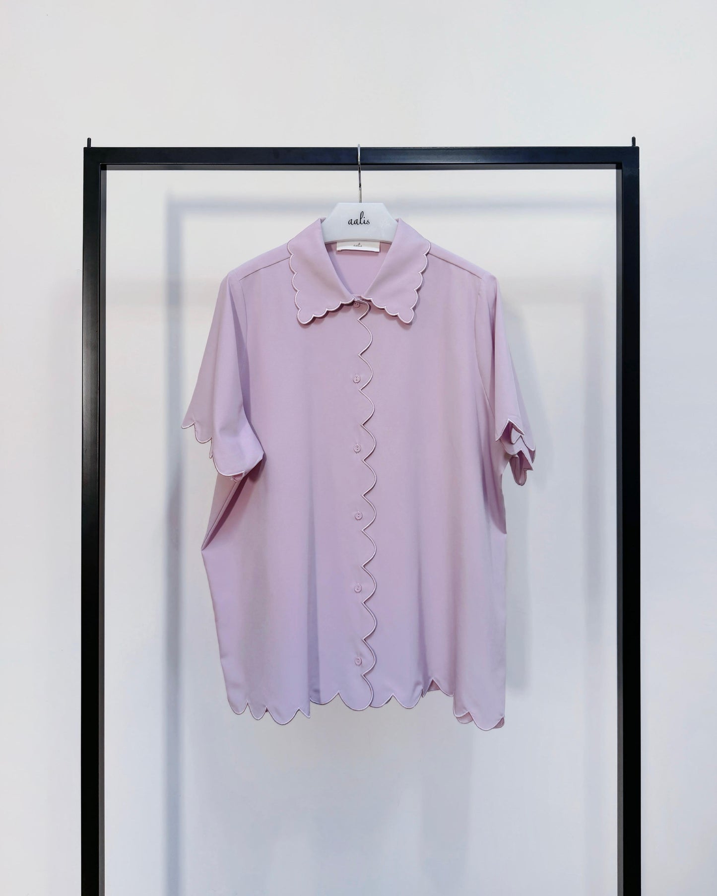 aalis TILLIE scallop edge short sleeves shirt (Lilac)