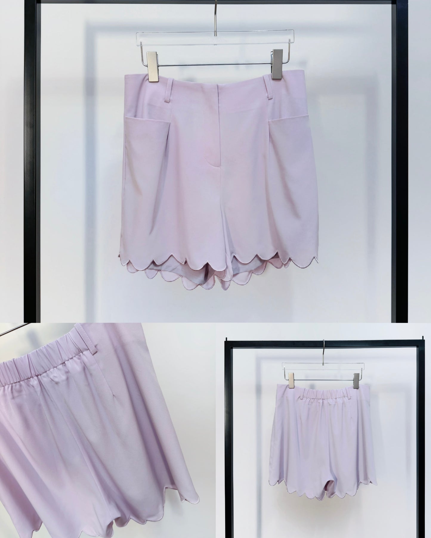 aalis TOLA scalloped edge shorts (Lilac)