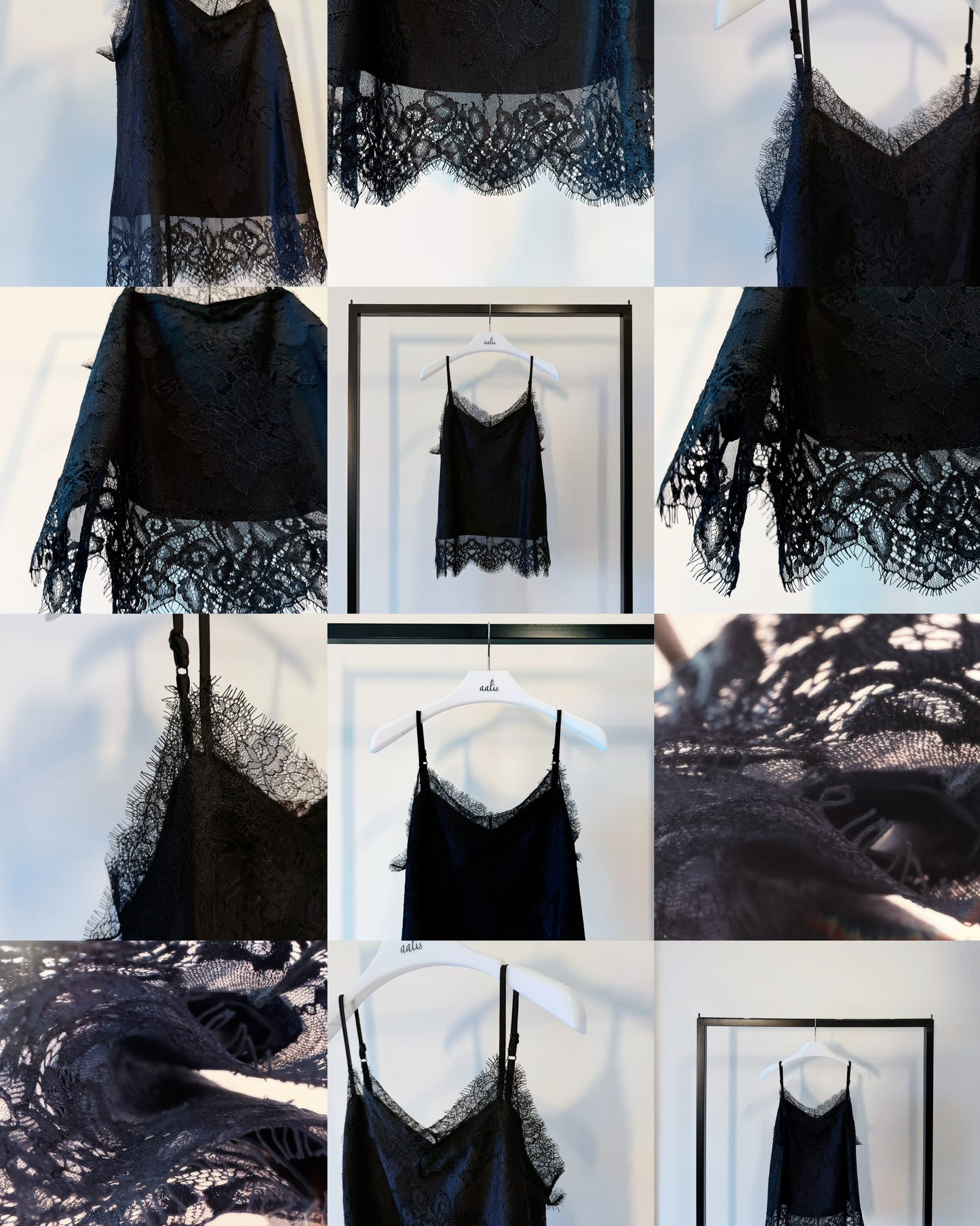 aalis LUNIA v neck lace camisole (Black)