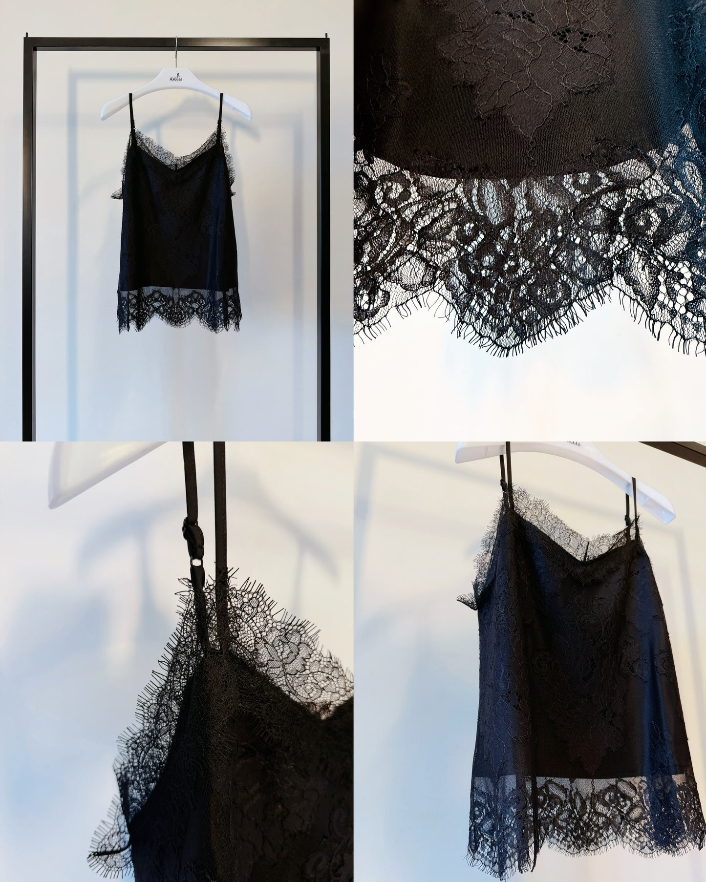 aalis LUNIA v neck lace camisole (Black)