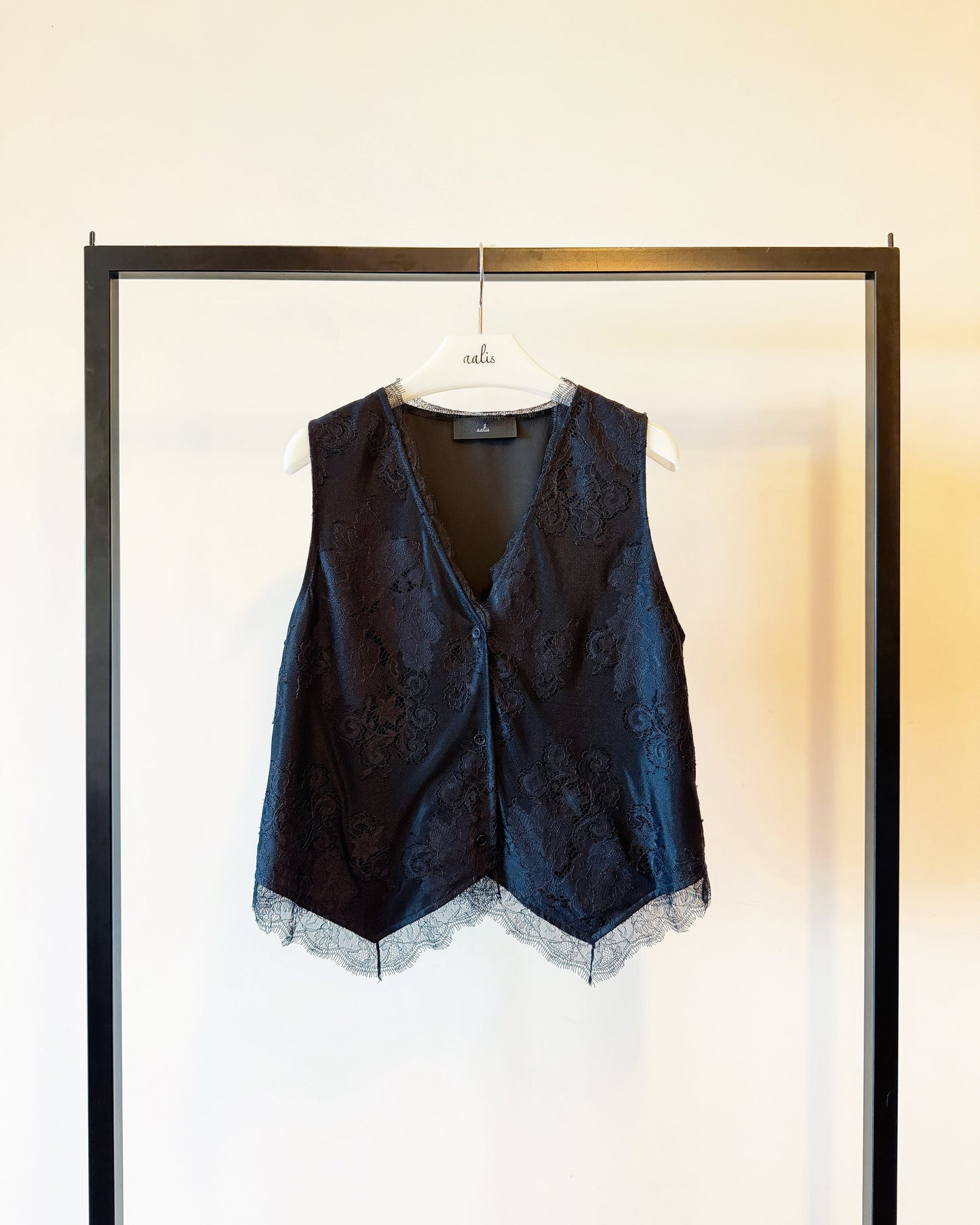 aalis FLAVIA lace waistcoat (Black)