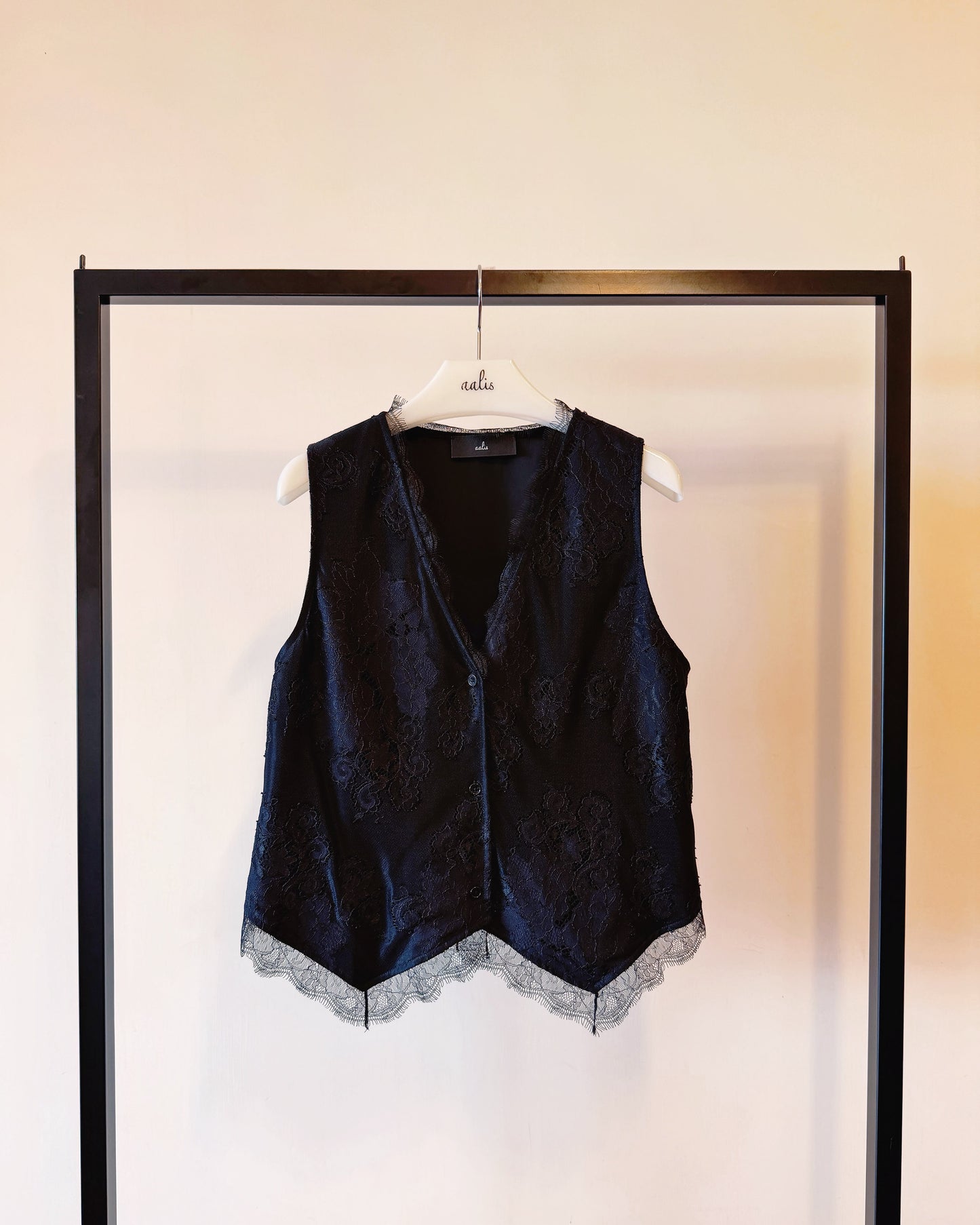 aalis FLAVIA lace waistcoat (Black)