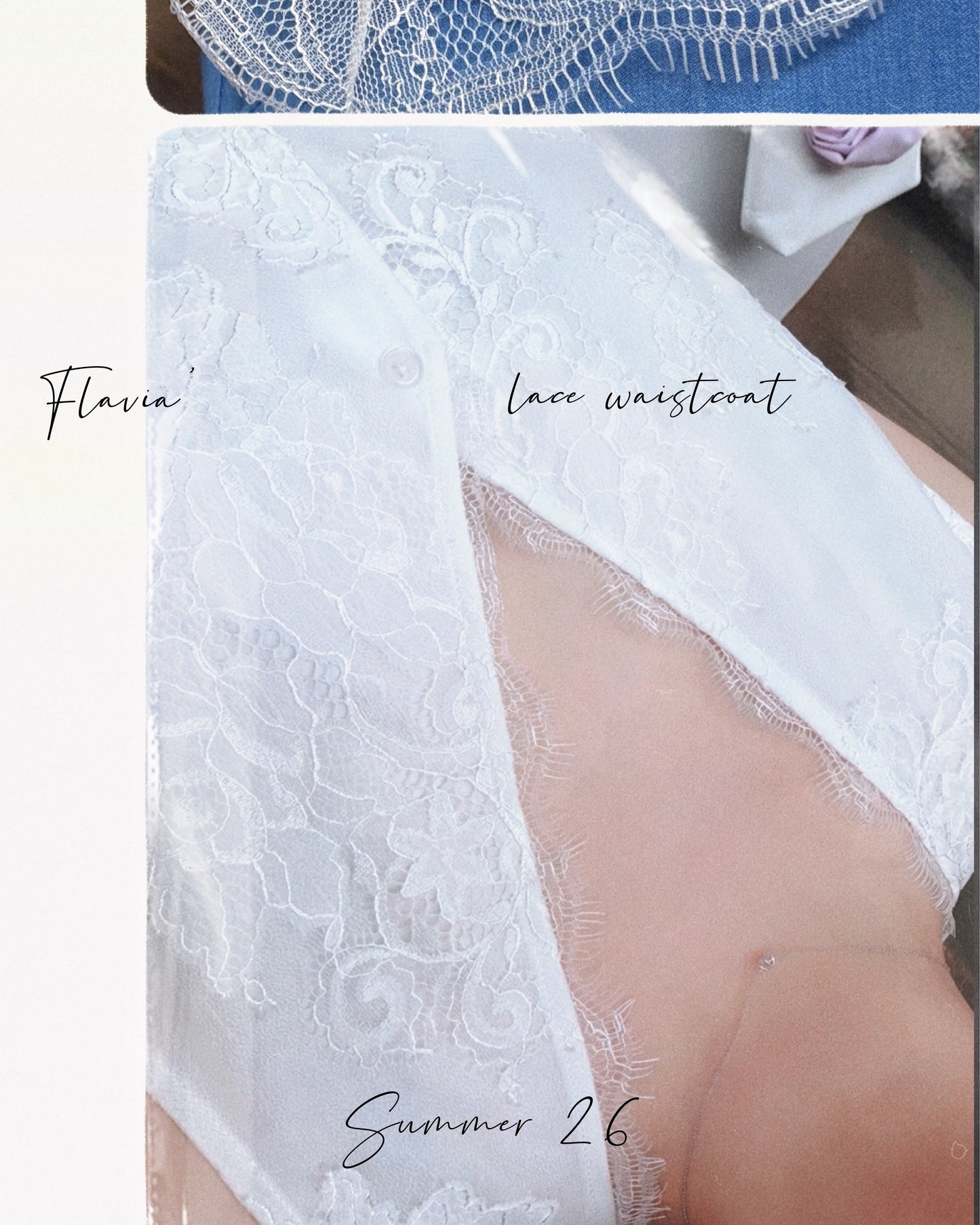 aalis FLAVIA lace waistcoat (White)