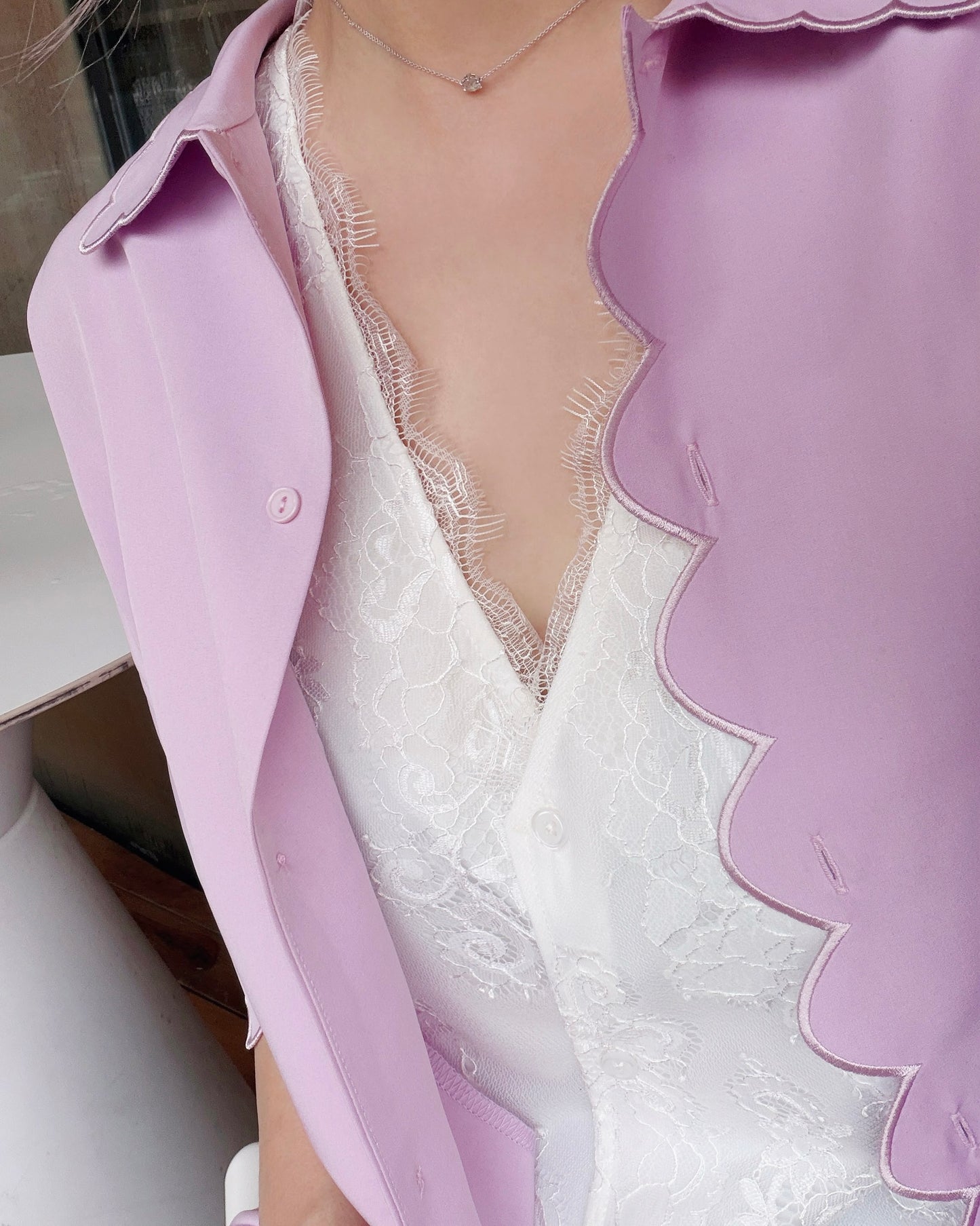 aalis FLAVIA lace waistcoat (White)