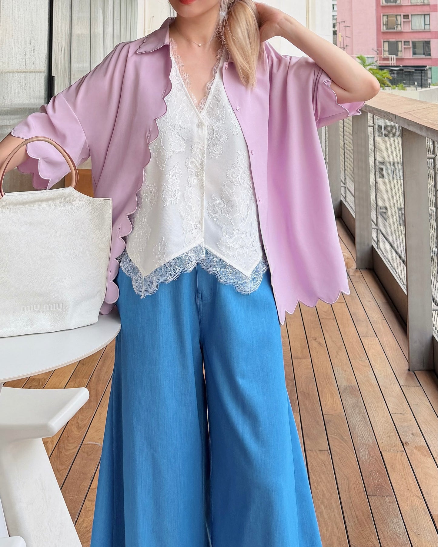 aalis FLAVIA lace waistcoat (White)