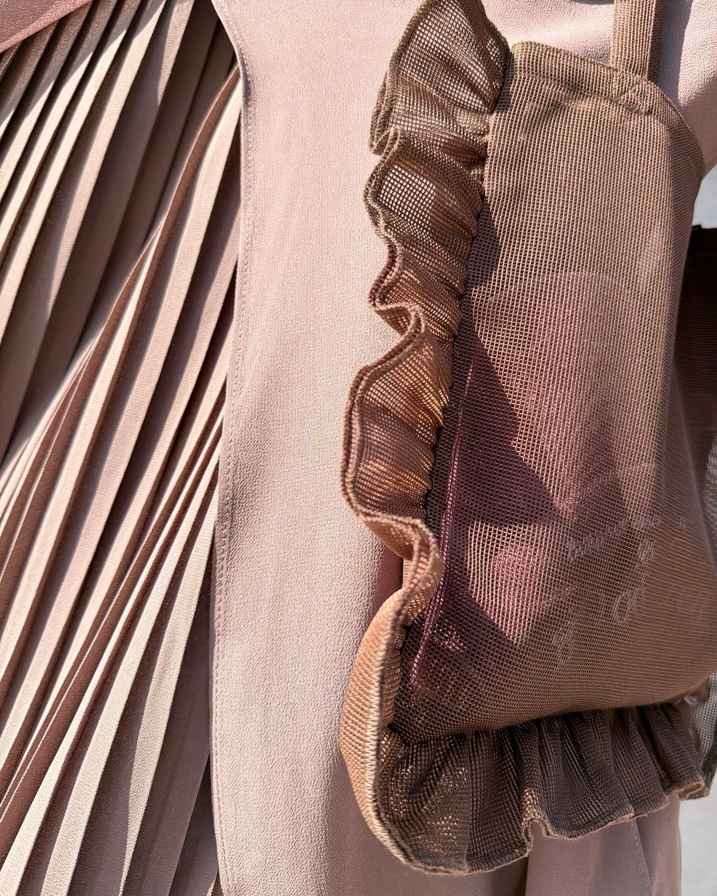 aalis MANJI pleated back chiffon blazer (Coco)