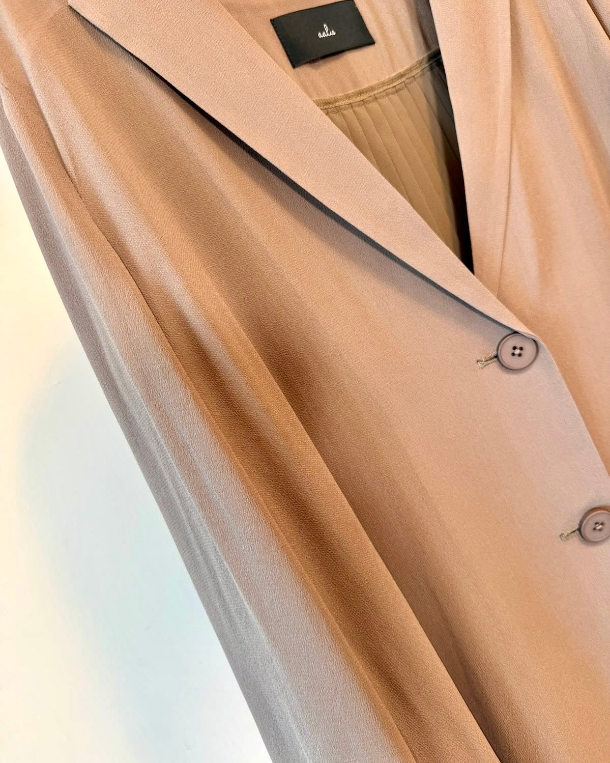 aalis MANJI pleated back chiffon blazer (Coco)