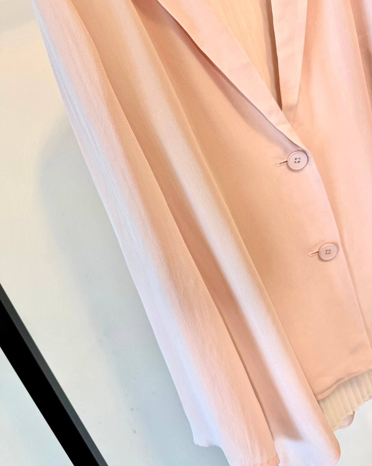 aalis MANJI pleated back chiffon blazer (Pink)