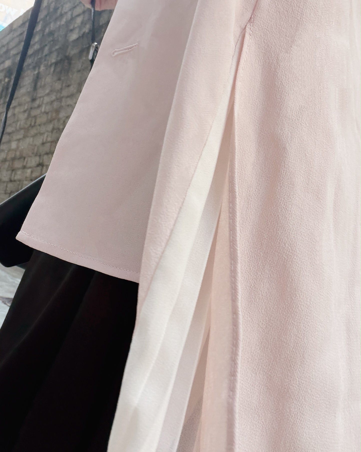 aalis MANJI pleated back chiffon blazer (Pink)