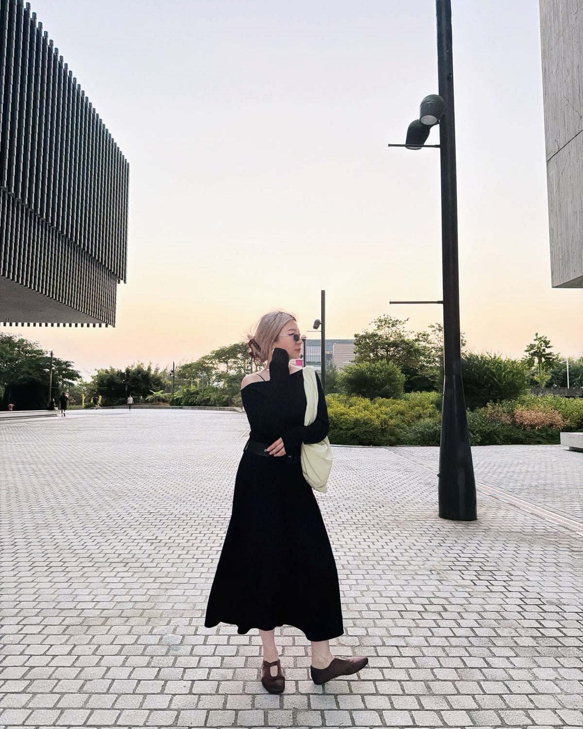 aalis FENJA pleated A-line full skirt (Black)