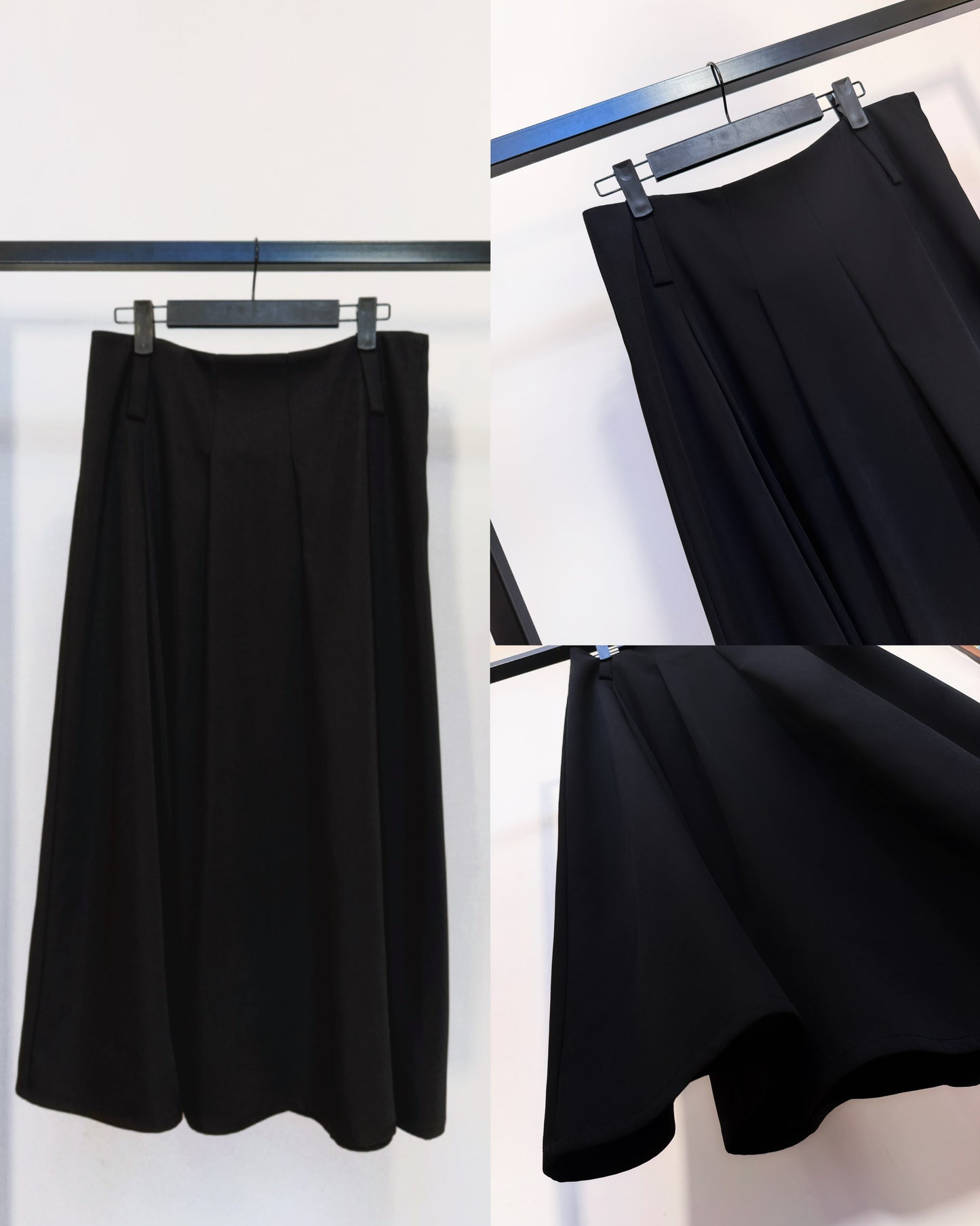 aalis FENJA pleated A-line full skirt (Black)