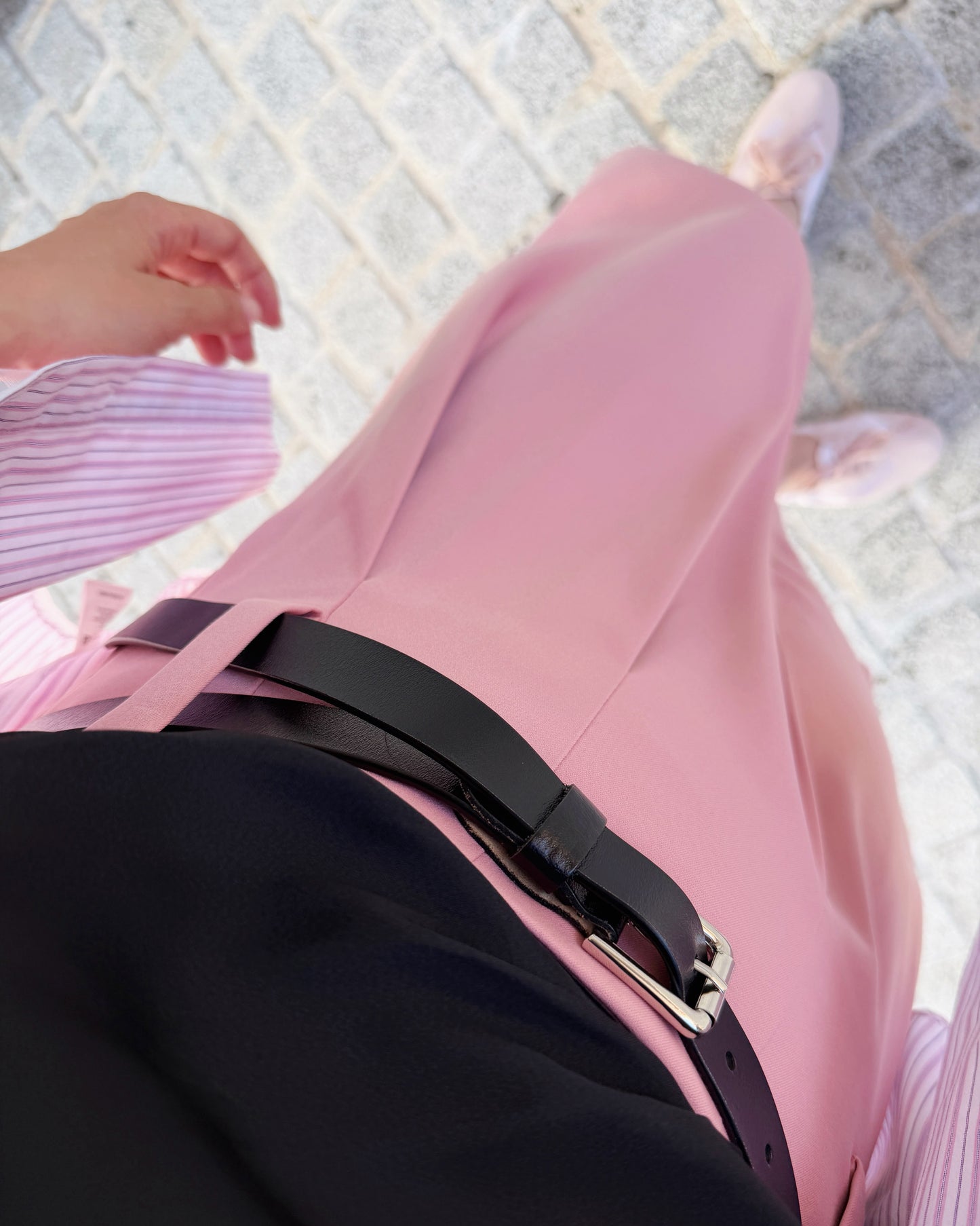 aalis FENJA pleated A-line full skirt (Pink)