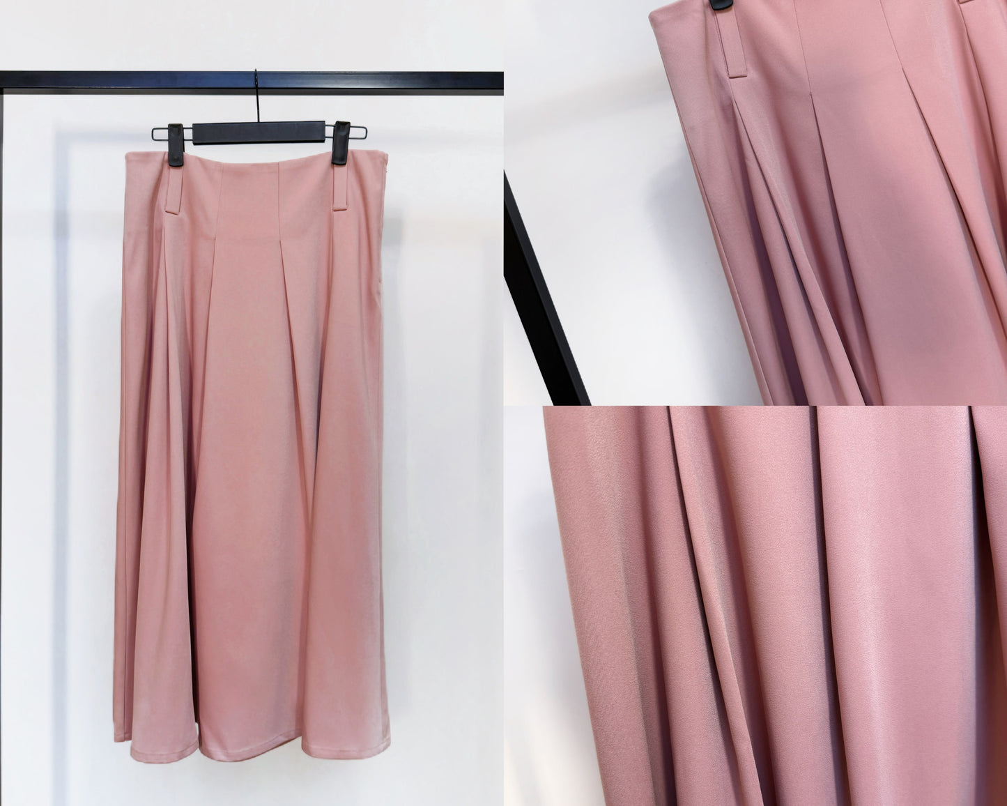 aalis FENJA pleated A-line full skirt (Pink)