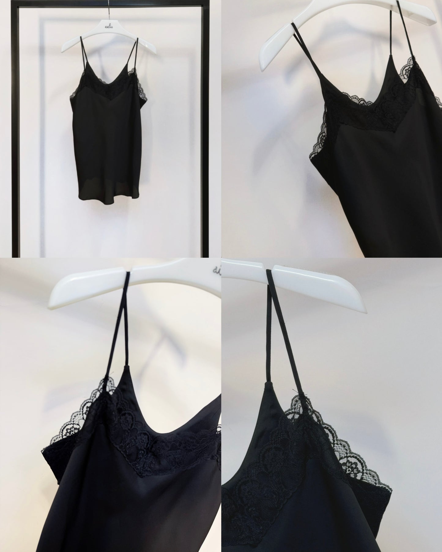 aalis VAFA v neck lace camisole (Black)