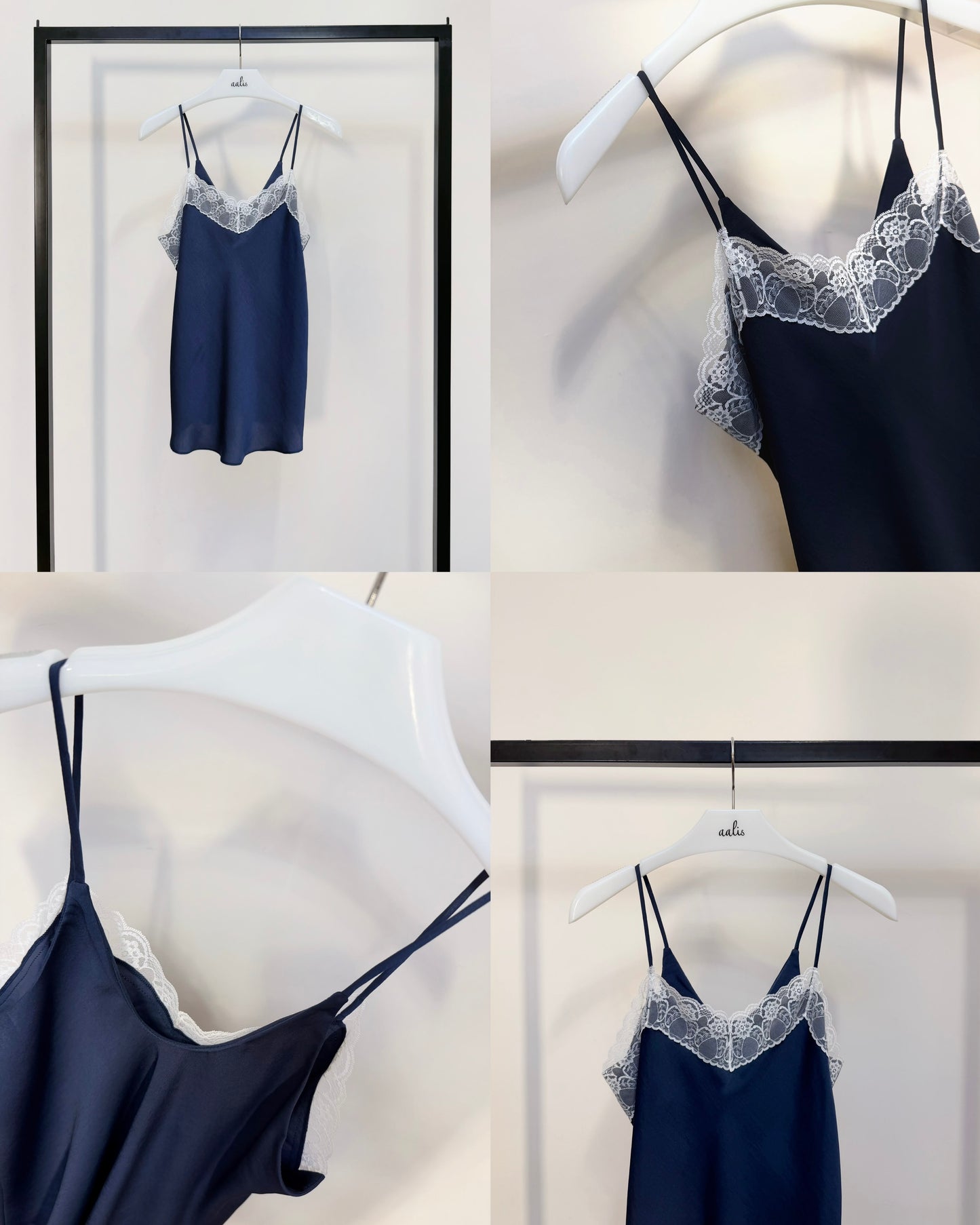 aalis VAFA v neck lace camisole (Navy)